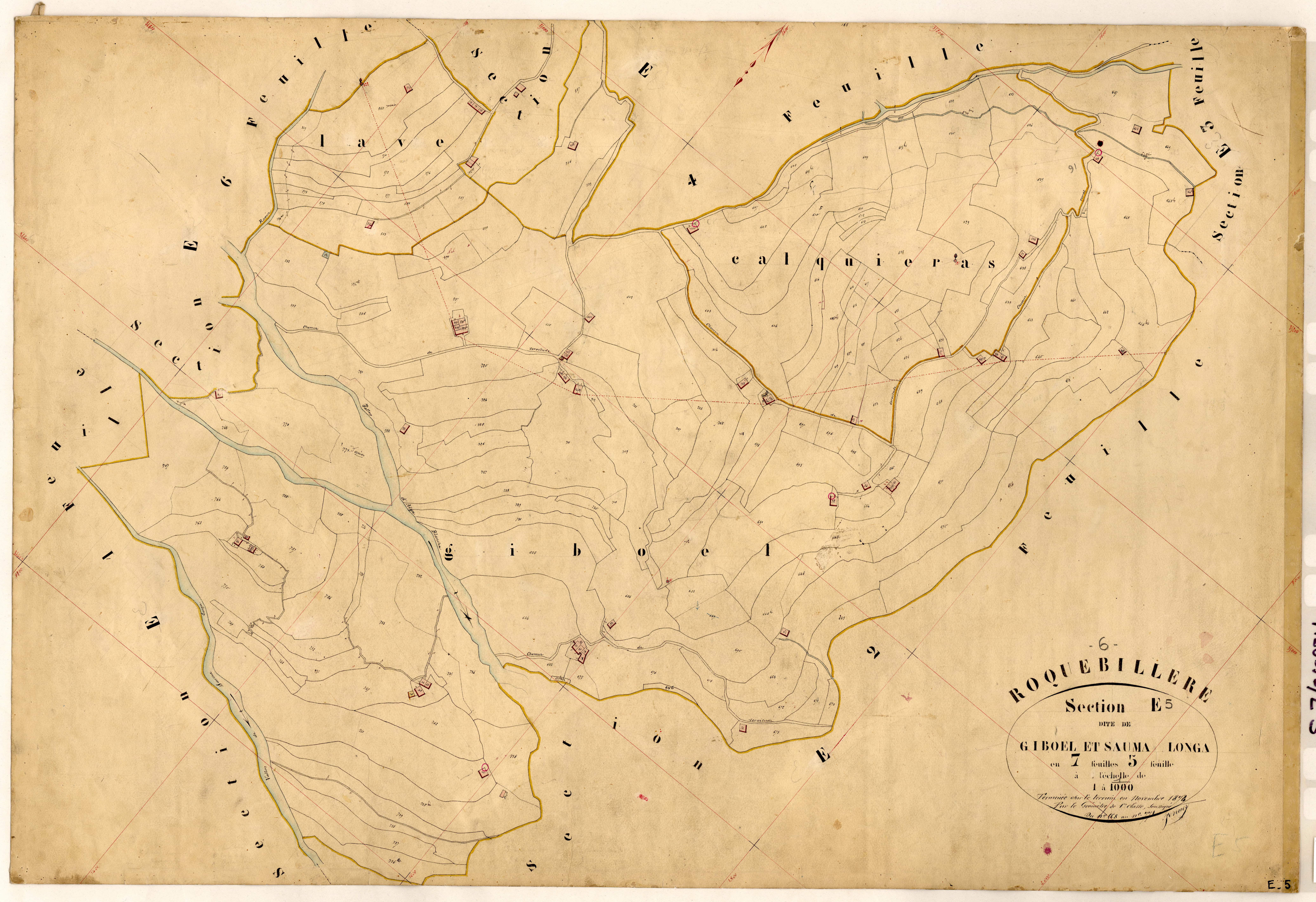 Giboel et Sauma Longa. - Plan de section, E5