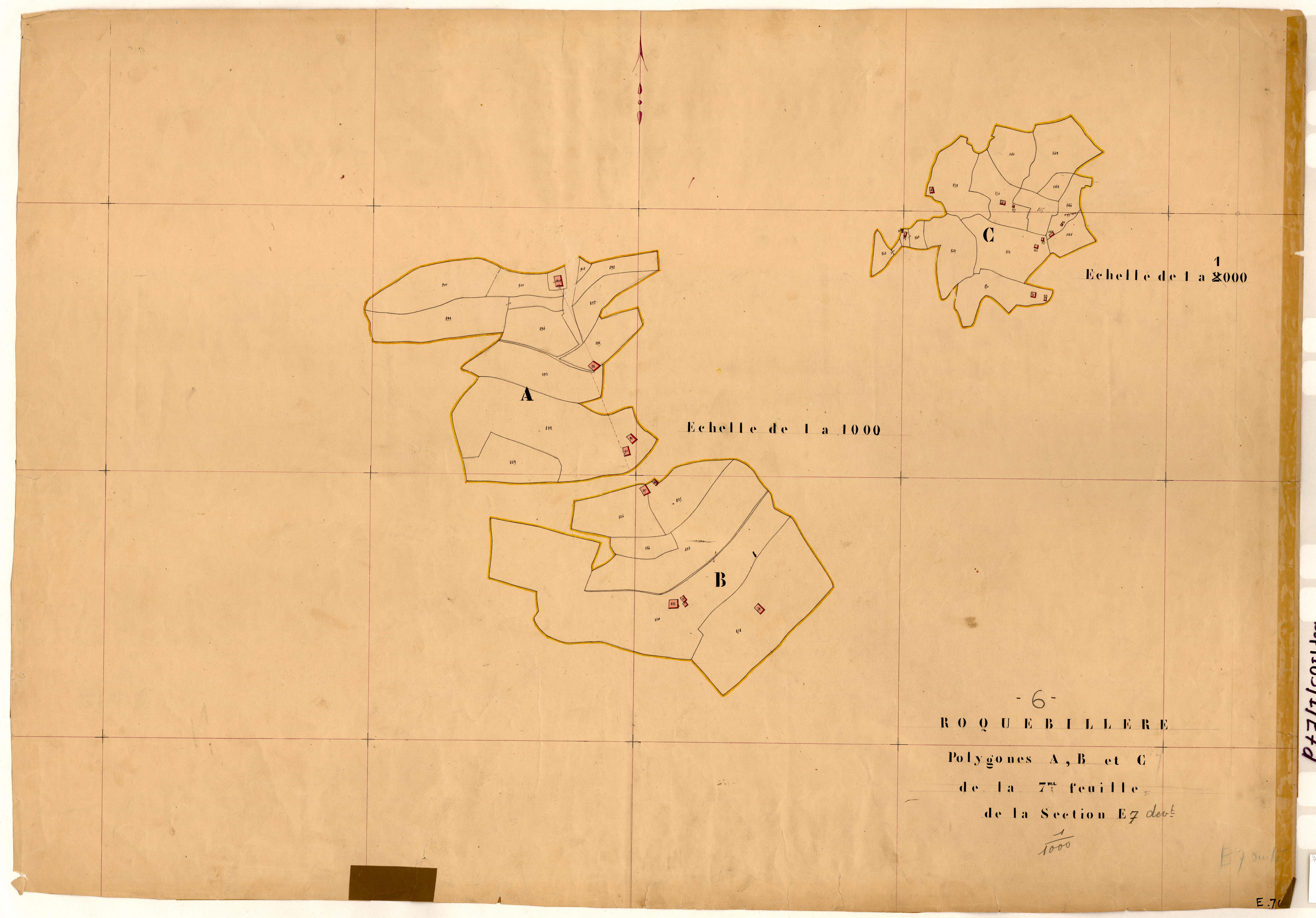 Giboel et Sauma Longa (développement). - Plan de section, E7(d)