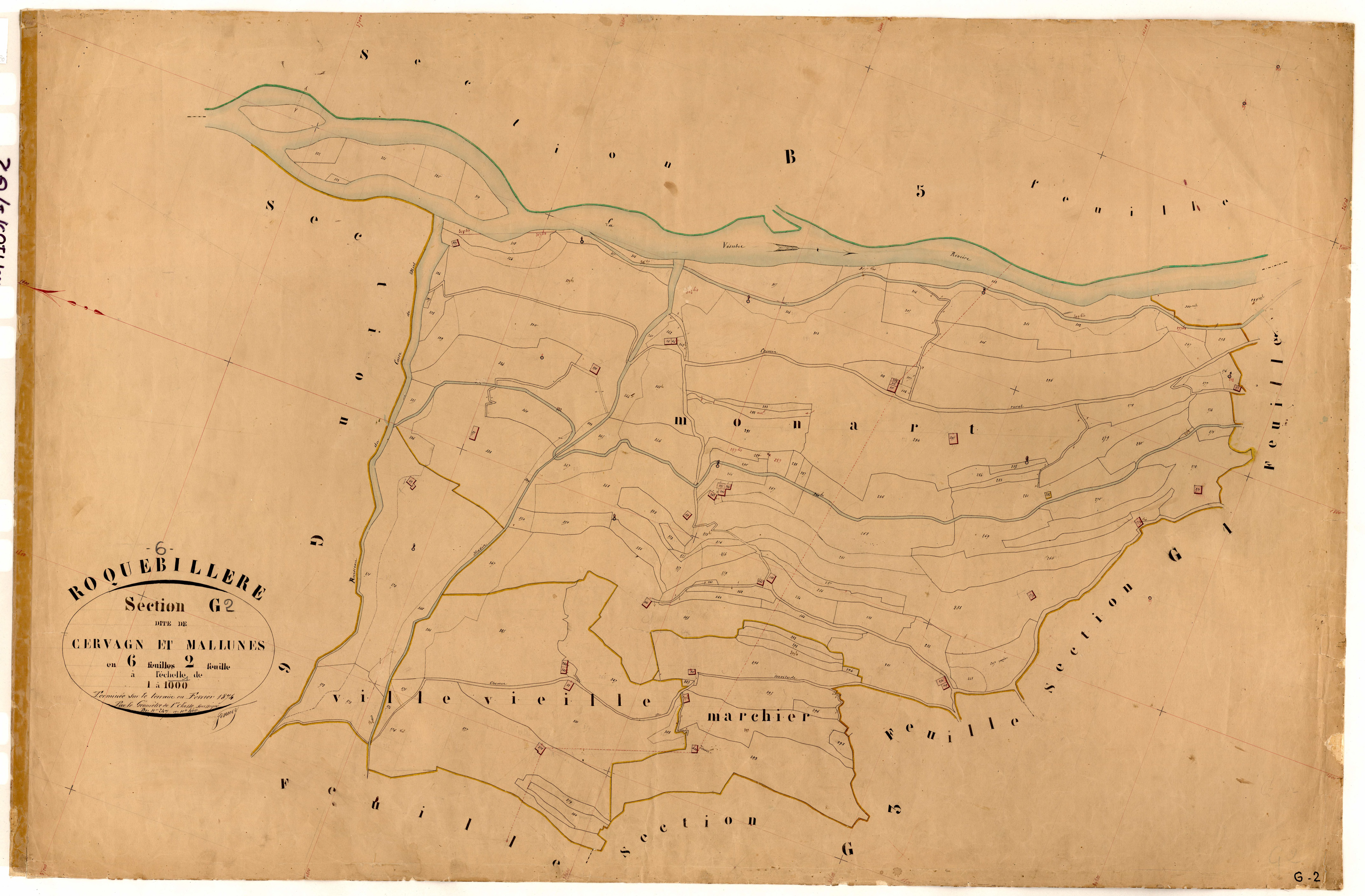 Cervagn et Mallunes. - Plan de section, G2