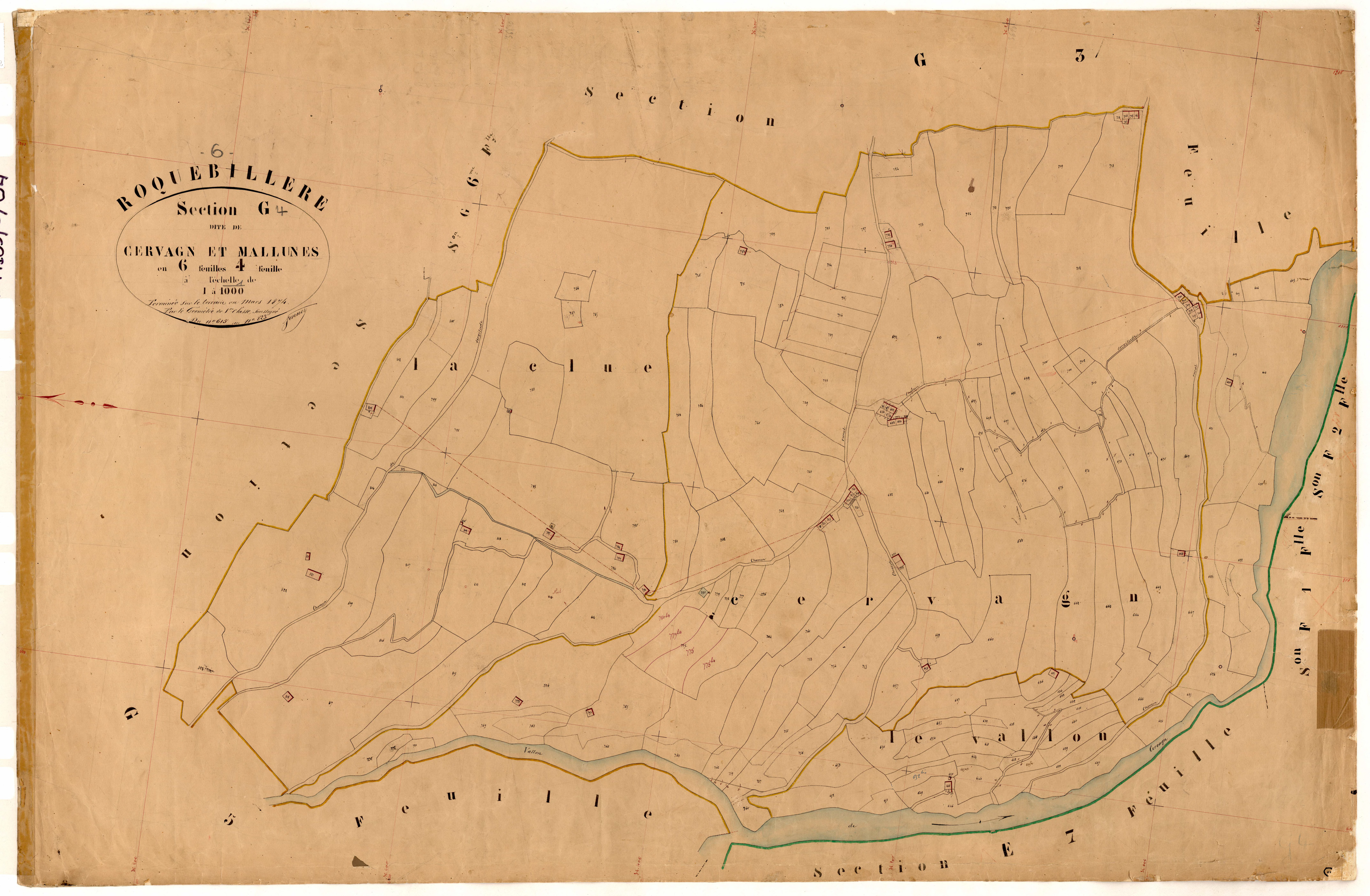 Cervagn et Mallunes. - Plan de section, G4