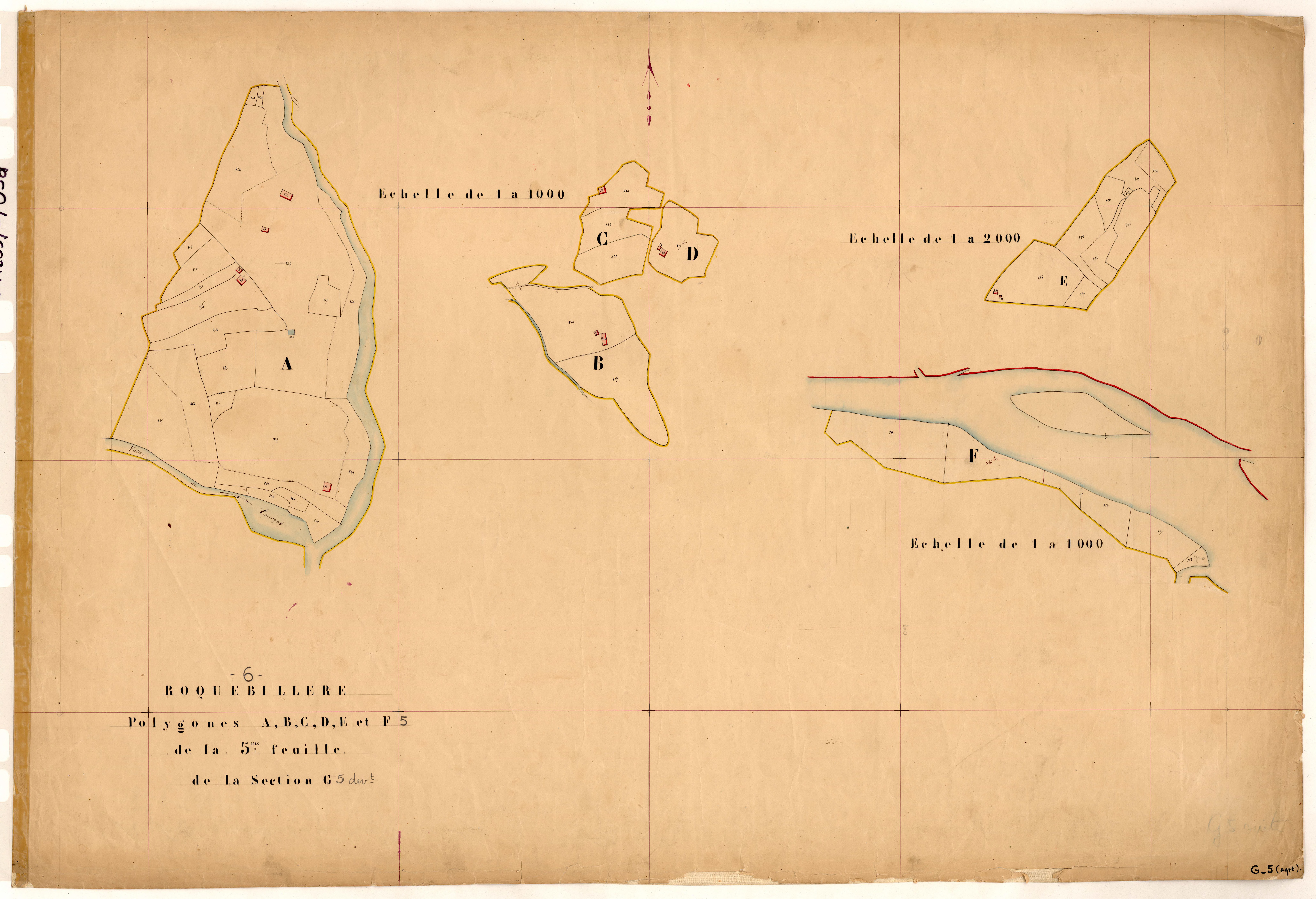 Cervagn et Mallunes (développement). - Plan de section, G5(d)