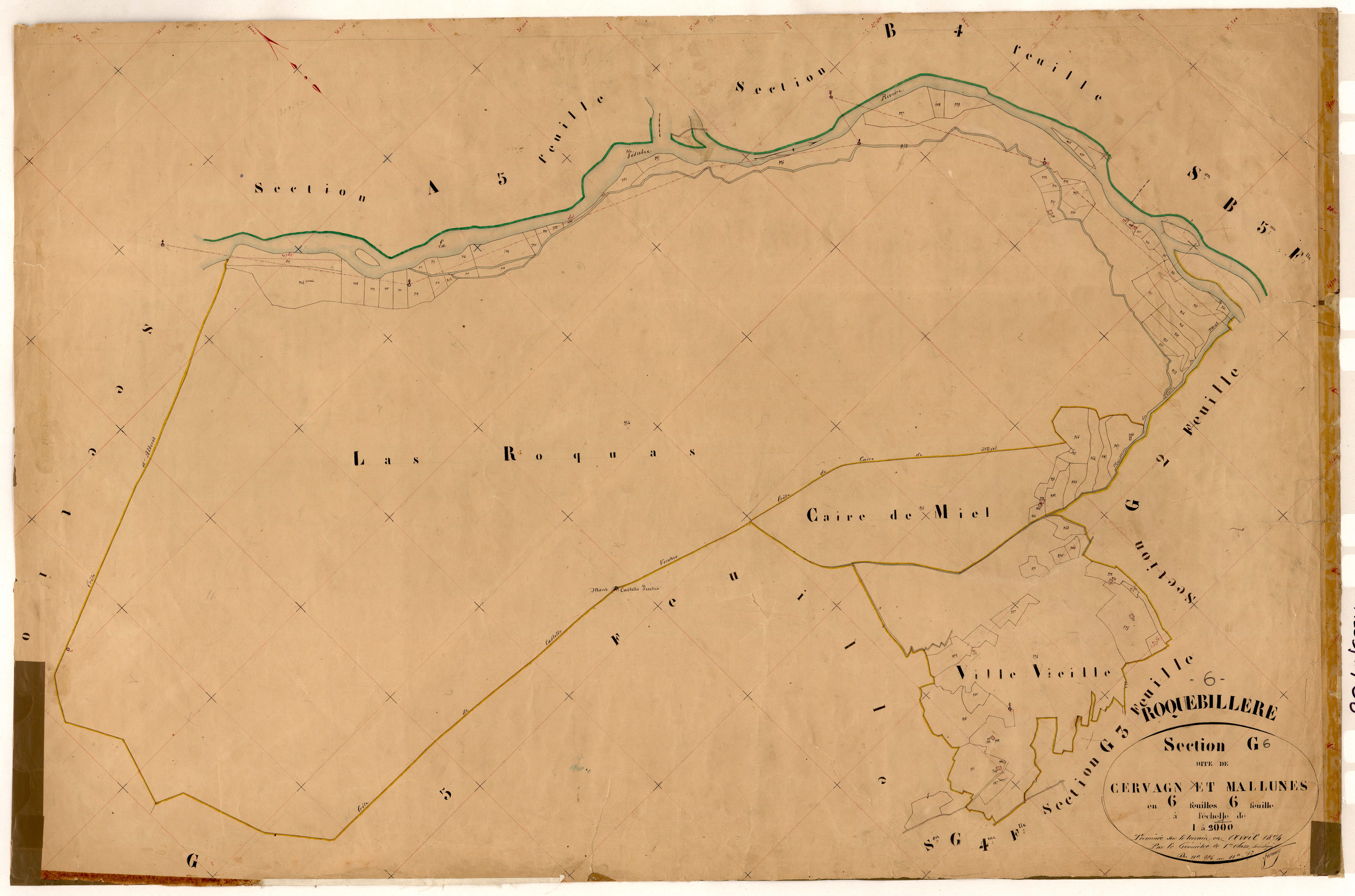 Cervagn et Mallunes. - Plan de section, G6
