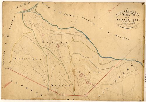 Espagliart. - Plan de section, B1