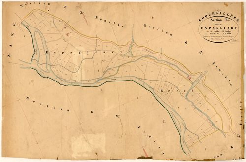 Espagliart. - Plan de section, B4