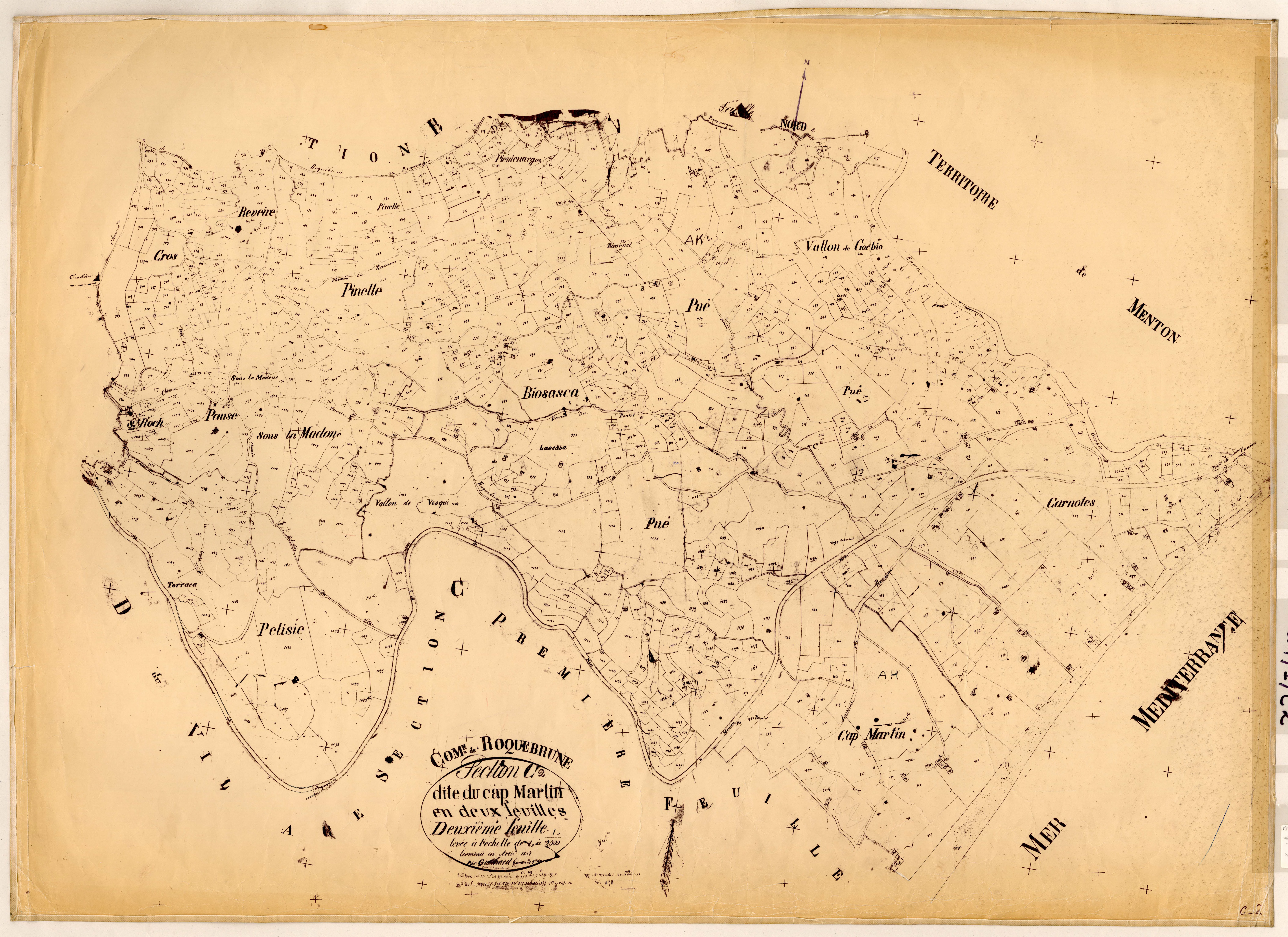 Le Cap Martin. - Plan de section, C2