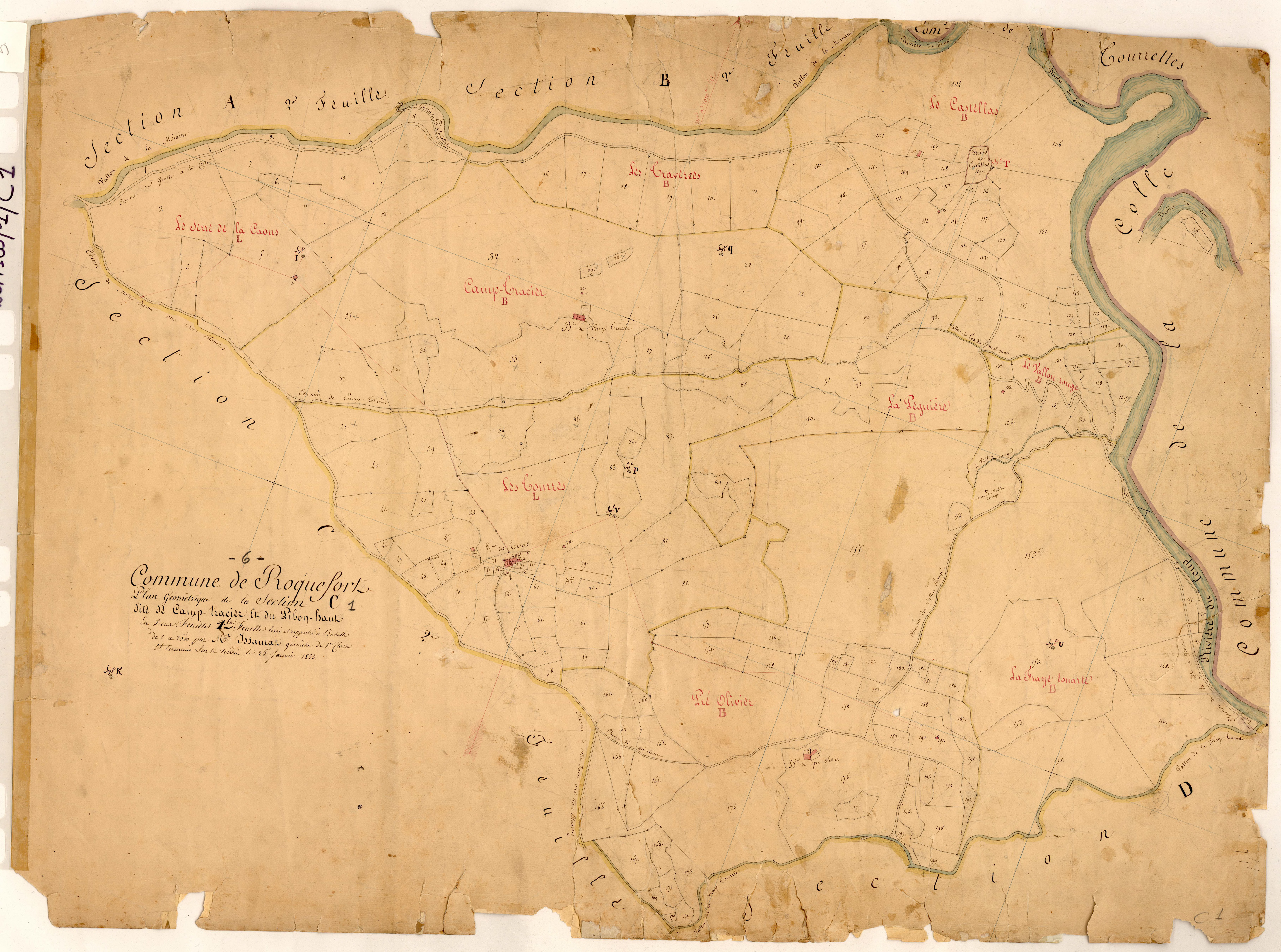Camp-Tracier et Pibon-Haut. - Plan de section, C1