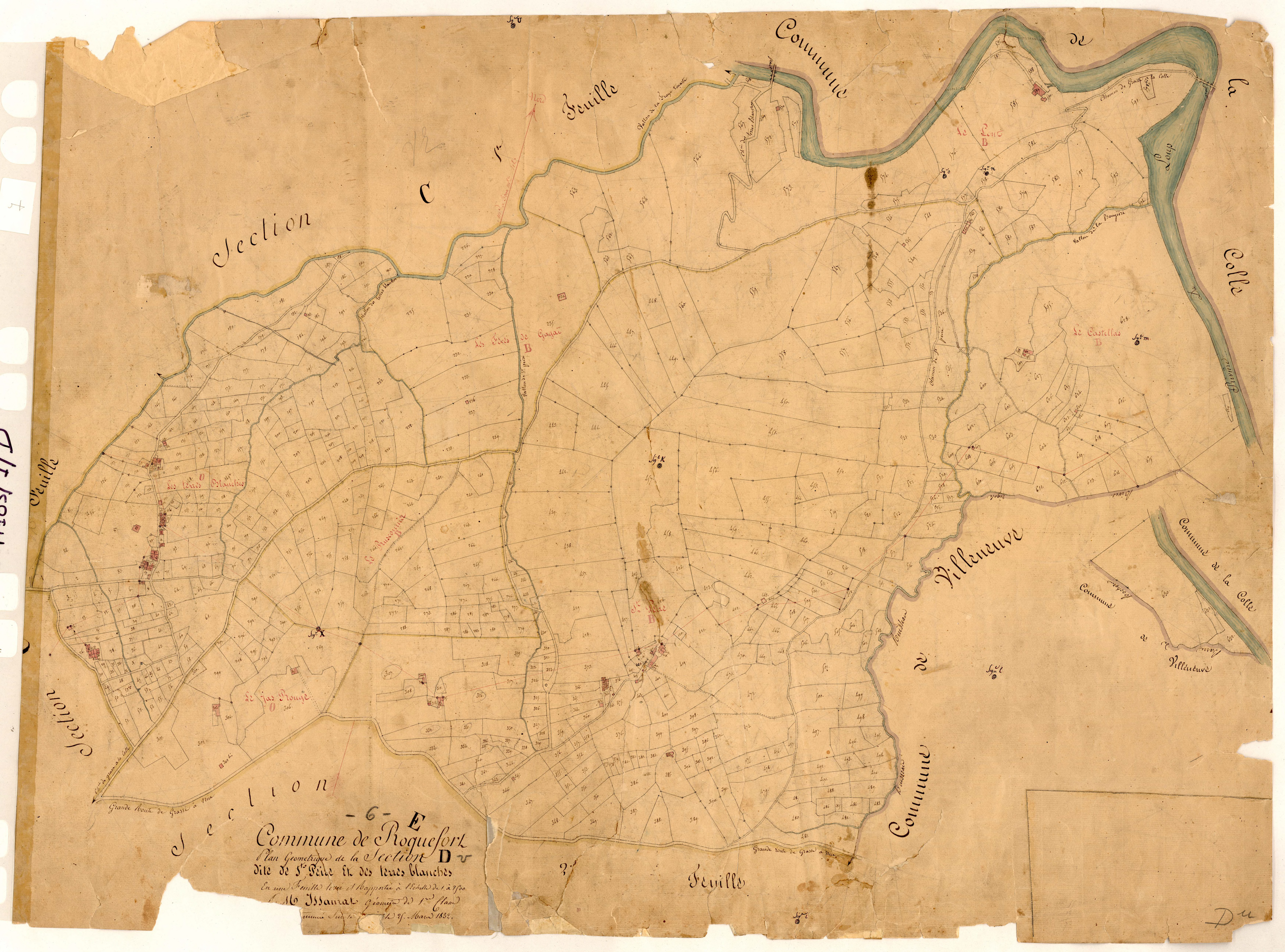 Saint-Peire et les Terres Blanches. - Plan de section, D