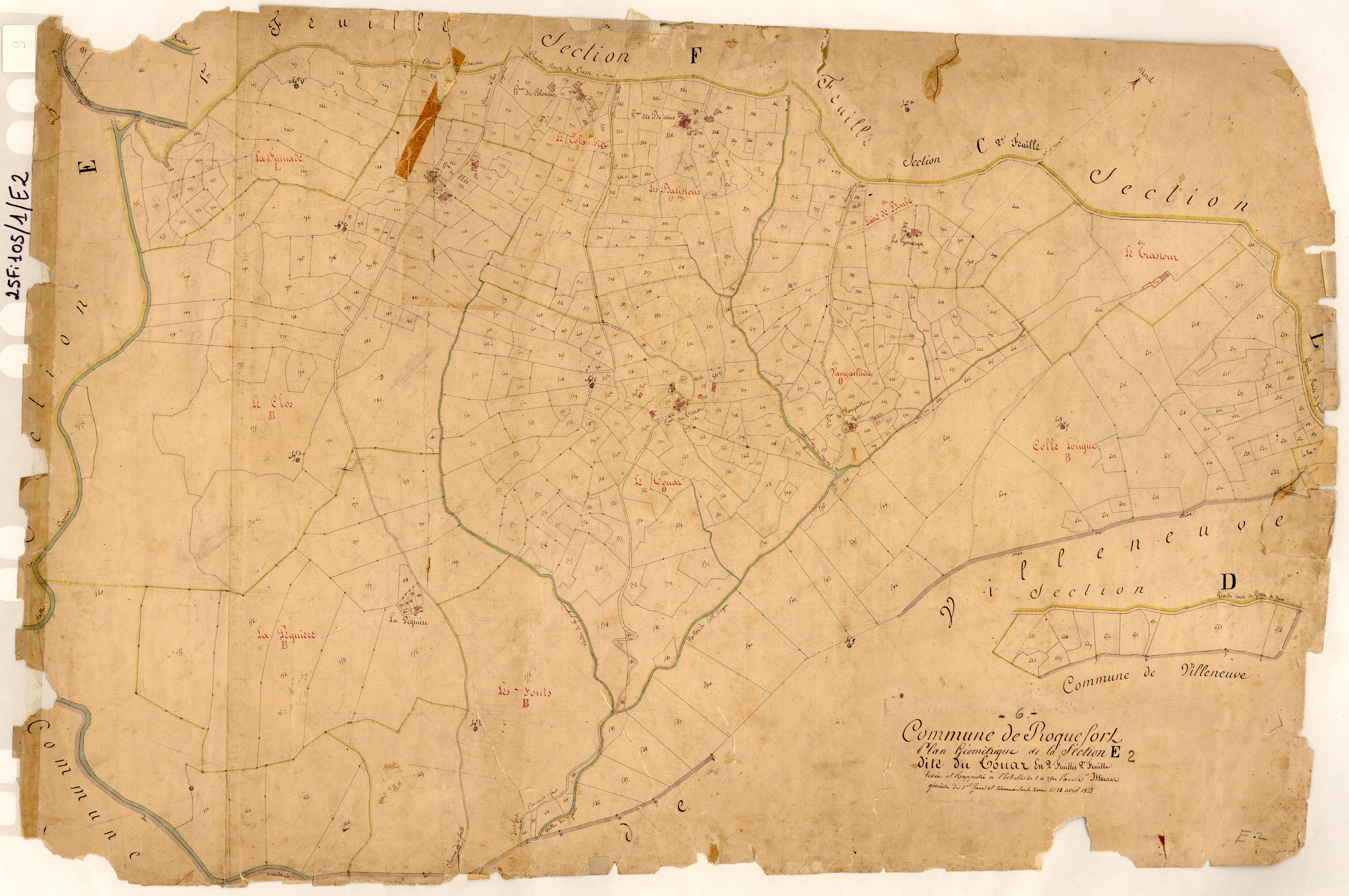 Le Touar. - Plan de section, E2