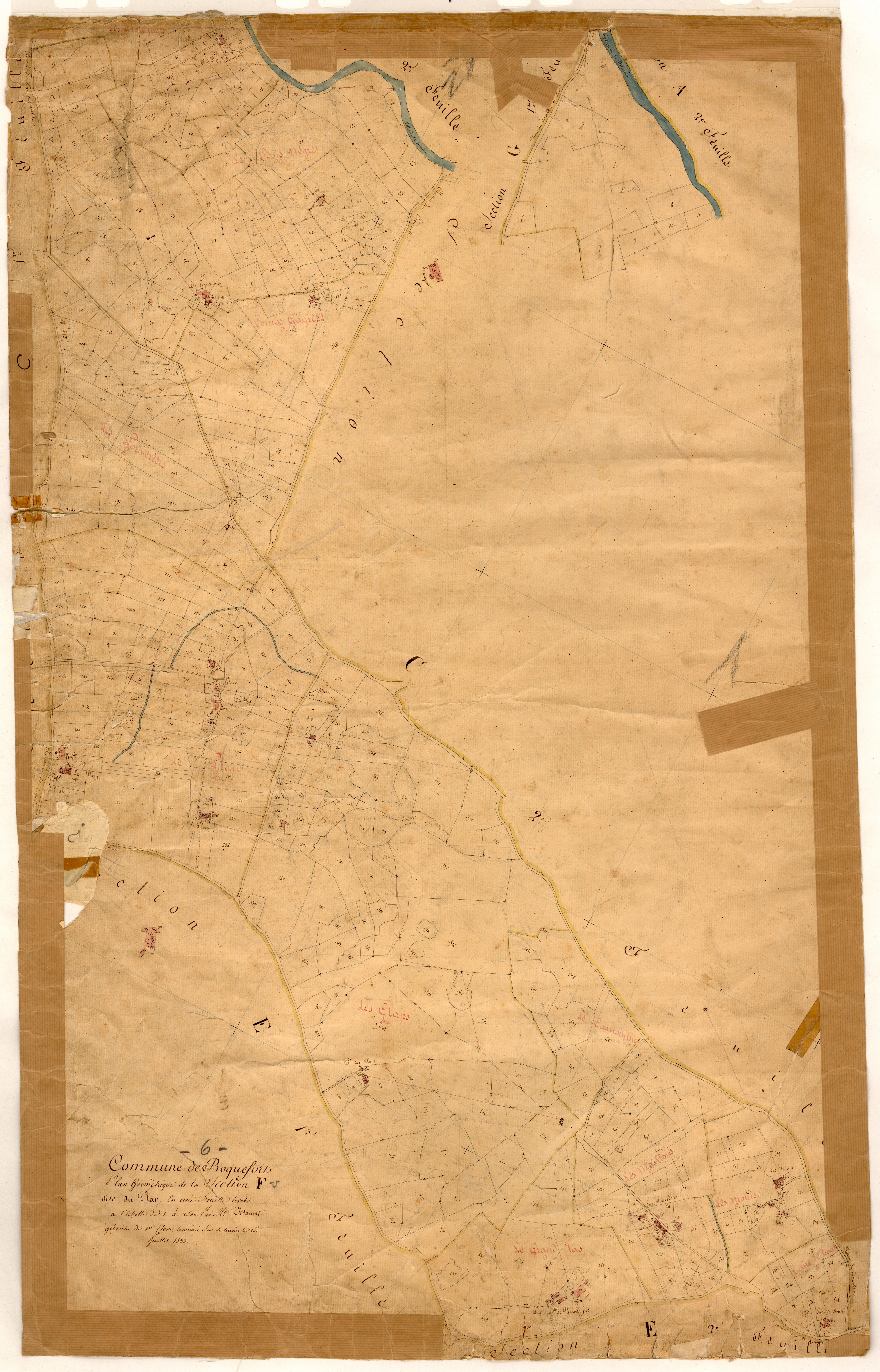 Le Plan. - Plan de section, F