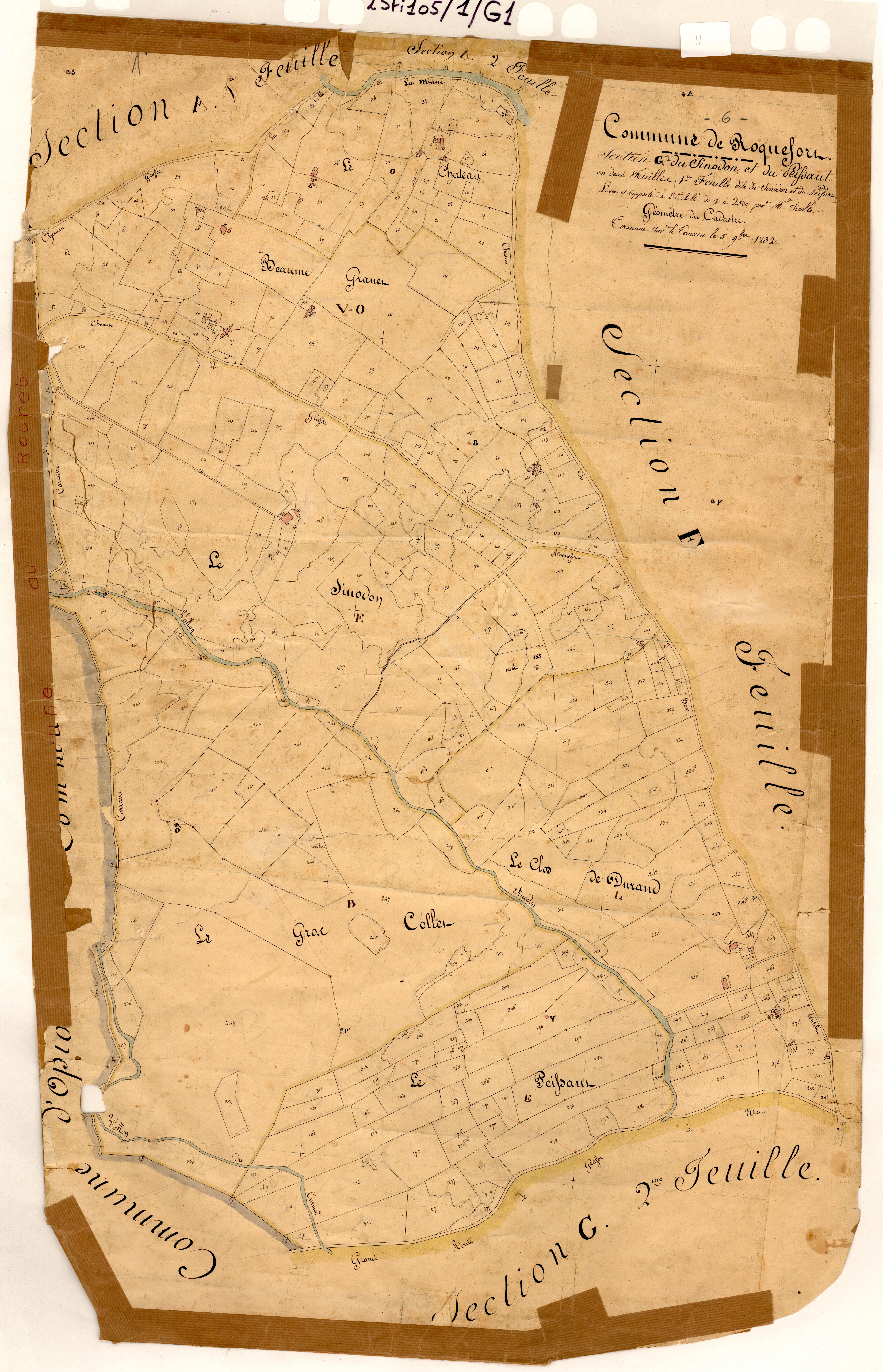 Le Sinodon et le Pessaut, le Sinodon et le Pessaut. - Plan de section, G1