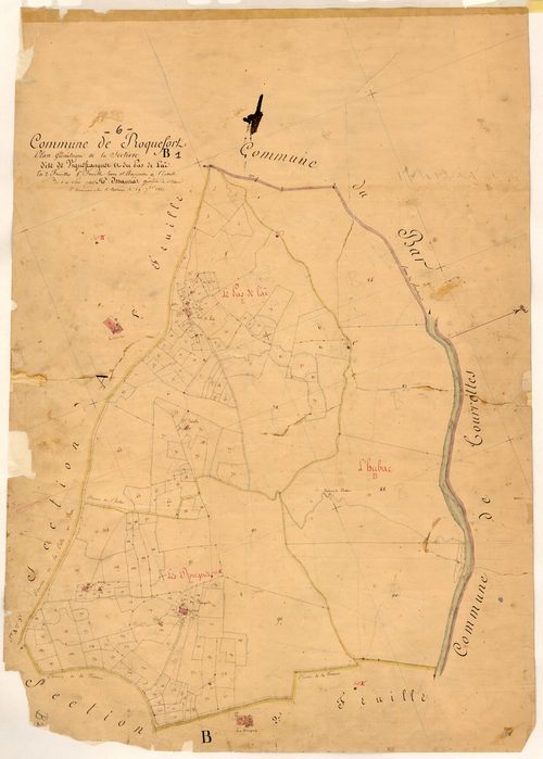 Viguefranquet et le Pas de l'Aï. - Plan de section, B1