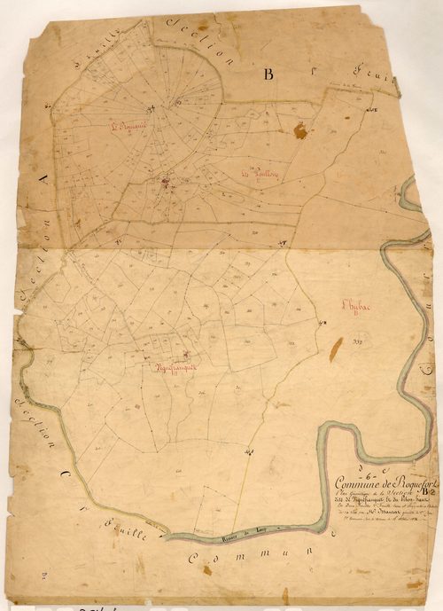Viguefranquet et le Pibon-Haut. - Plan de section, B2