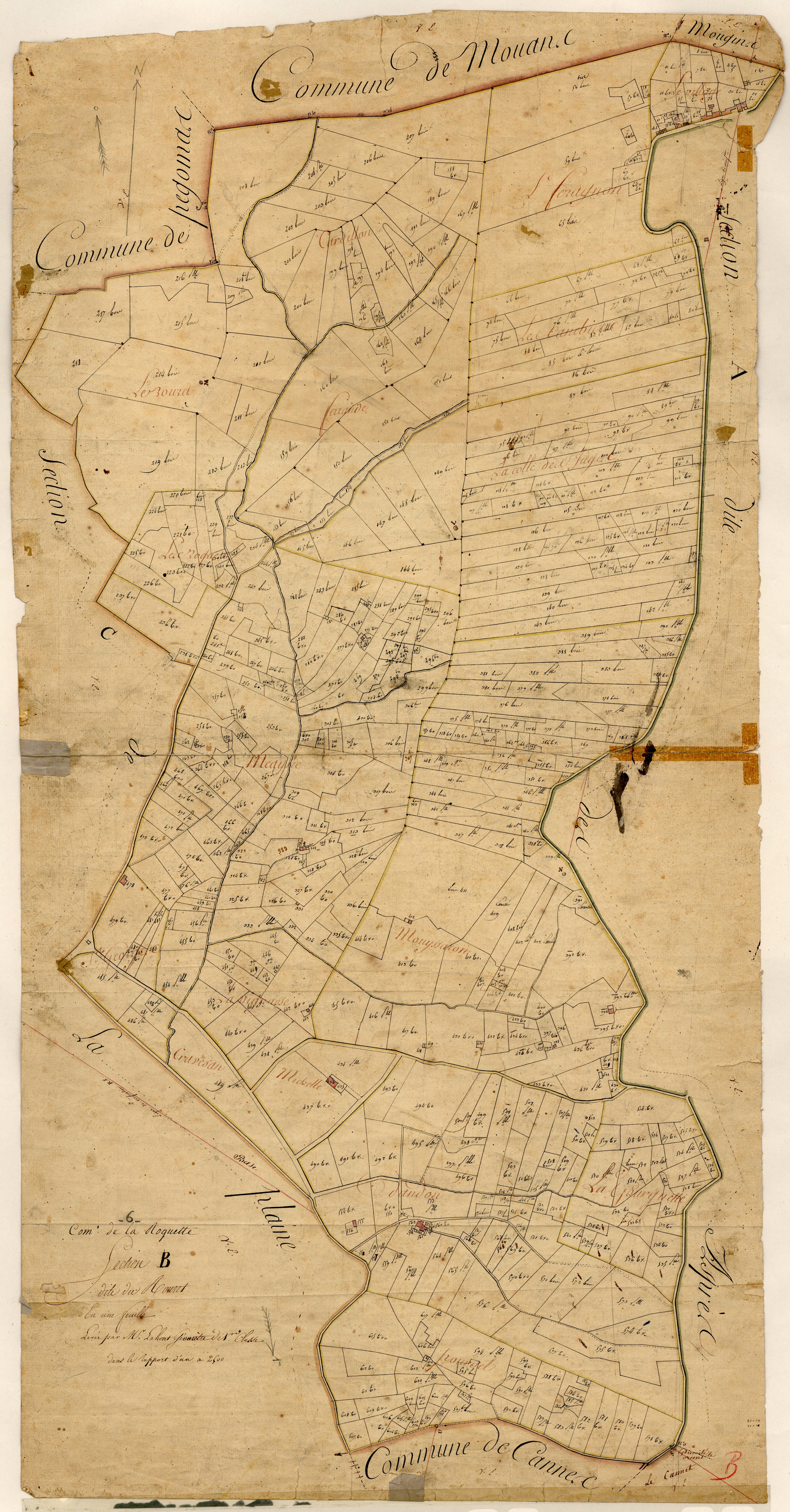 Le Rouret. - Plan de section, B