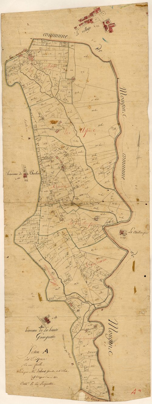 Les Aspres. - Plan de section, A