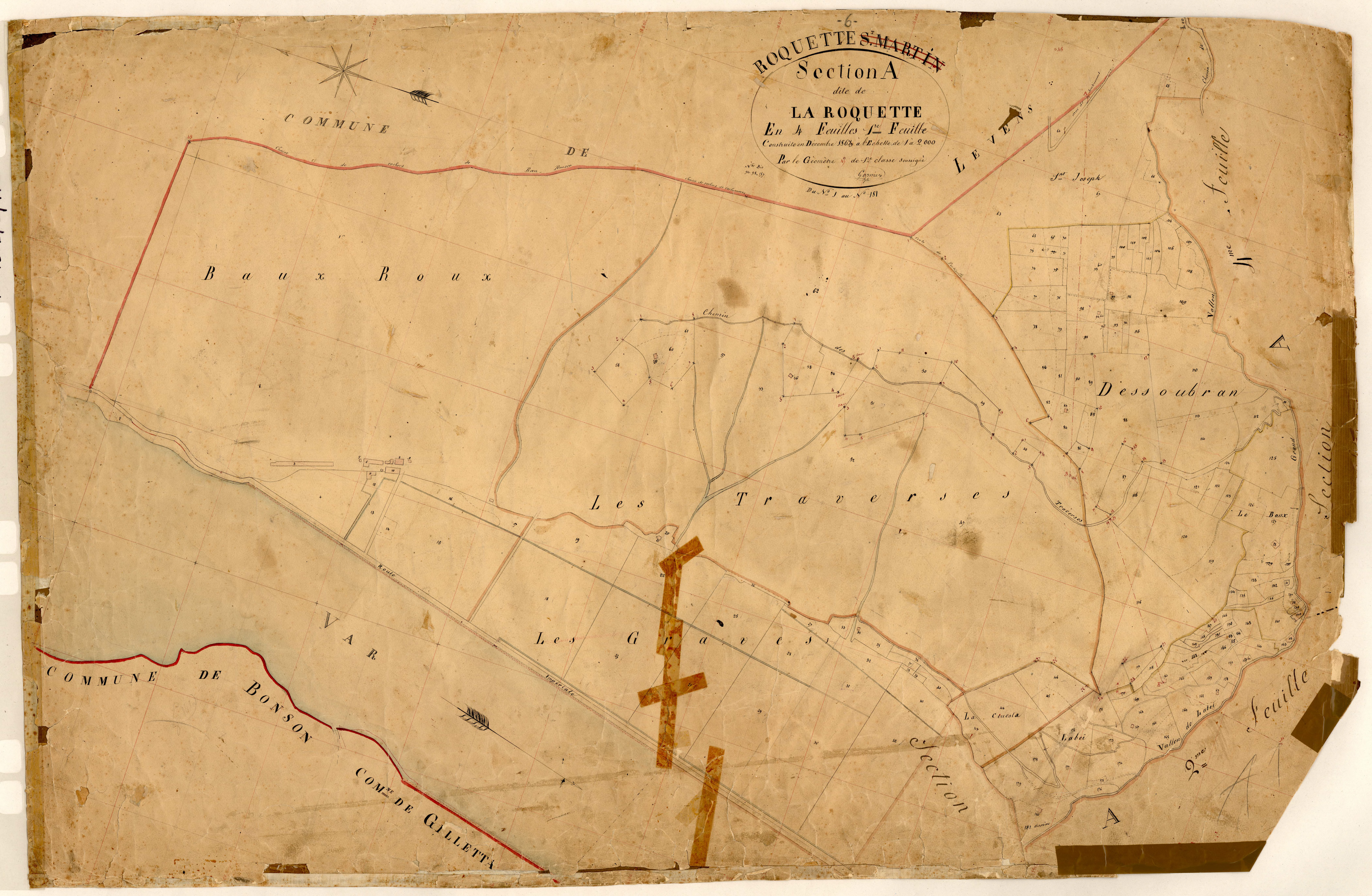 La Roquette. - Plan de section, A1