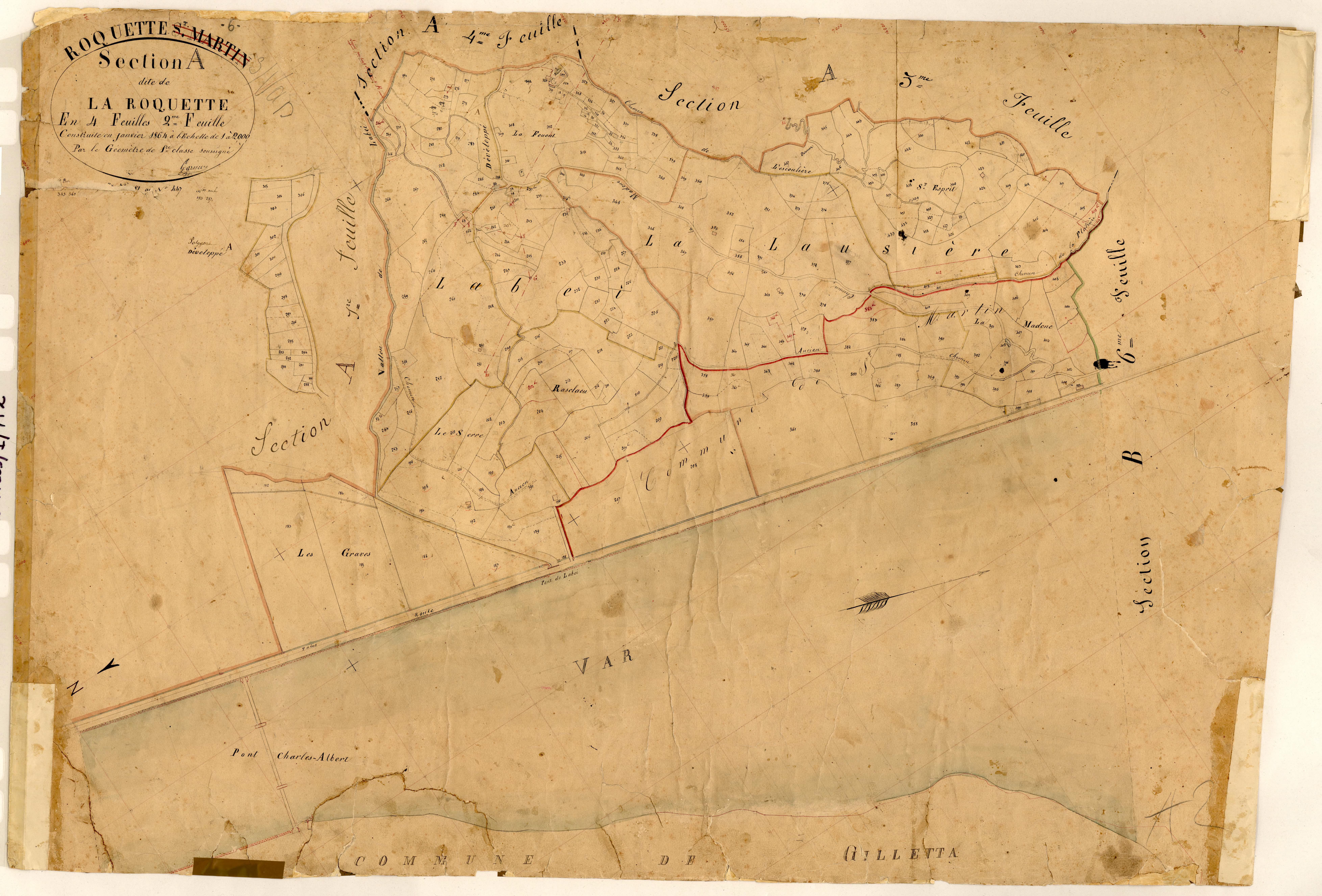 La Roquette. - Plan de section, A2
