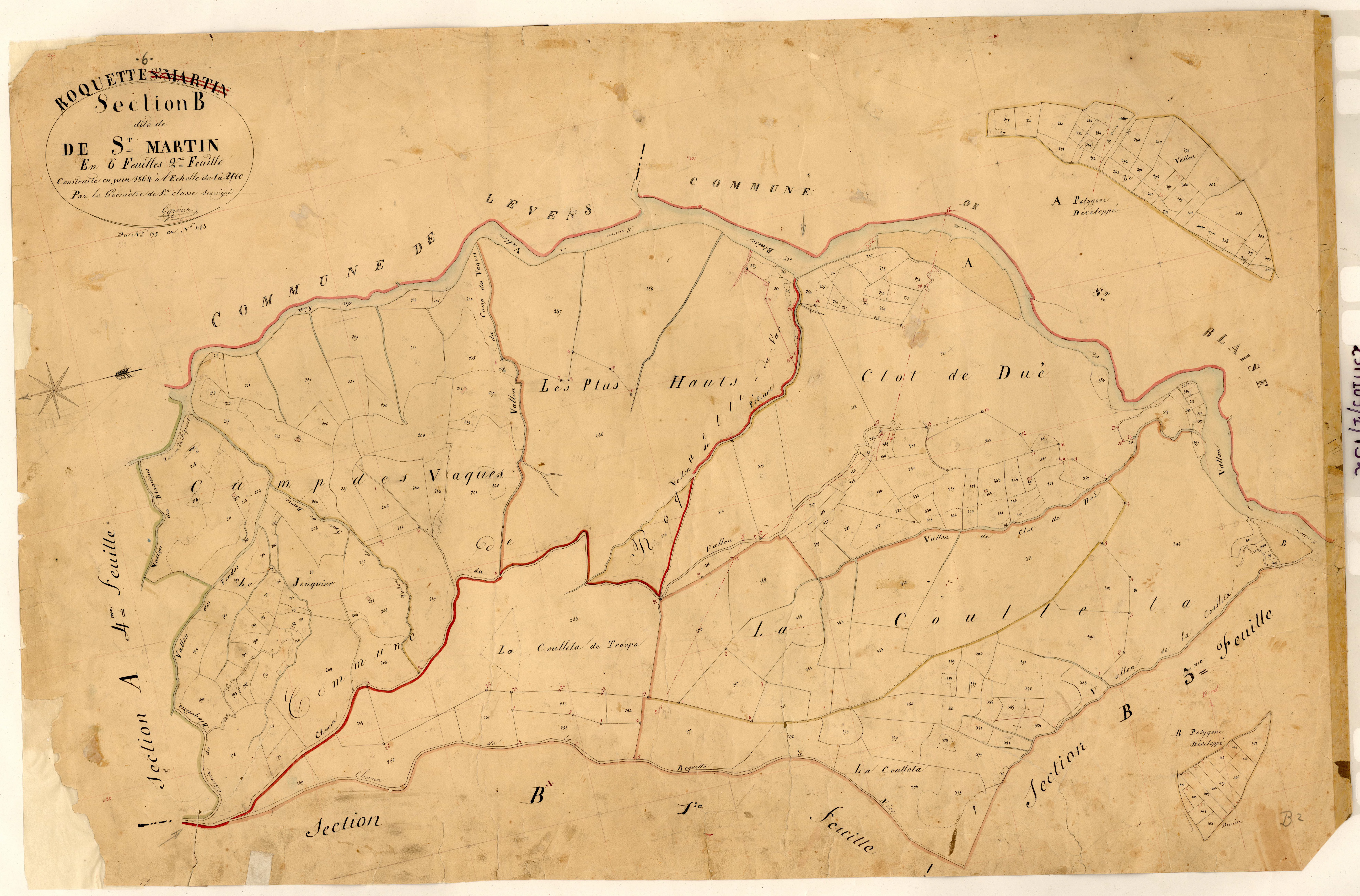 La Roquette. - Plan de section, B2