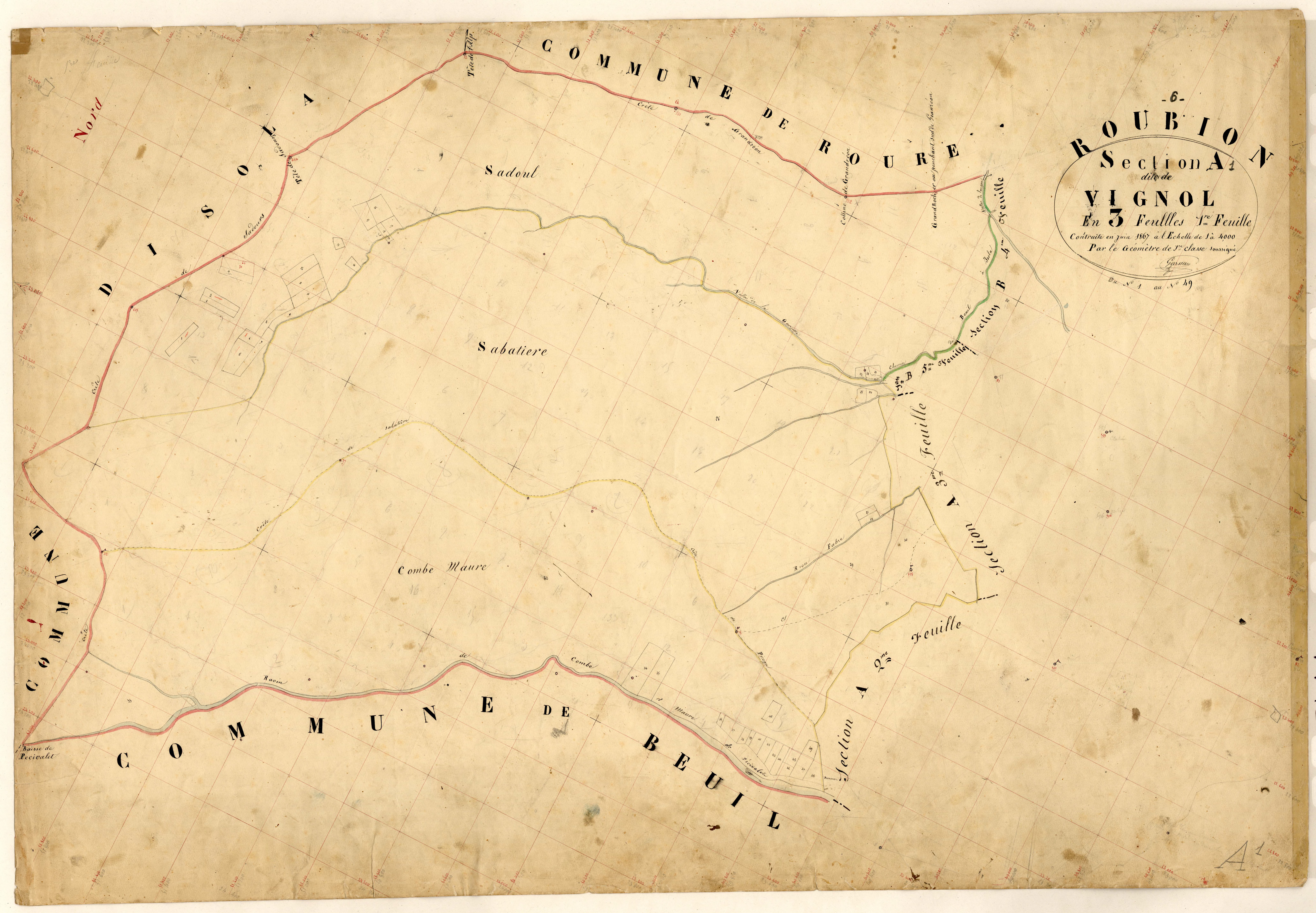 Vignol. - Plan de section, A1