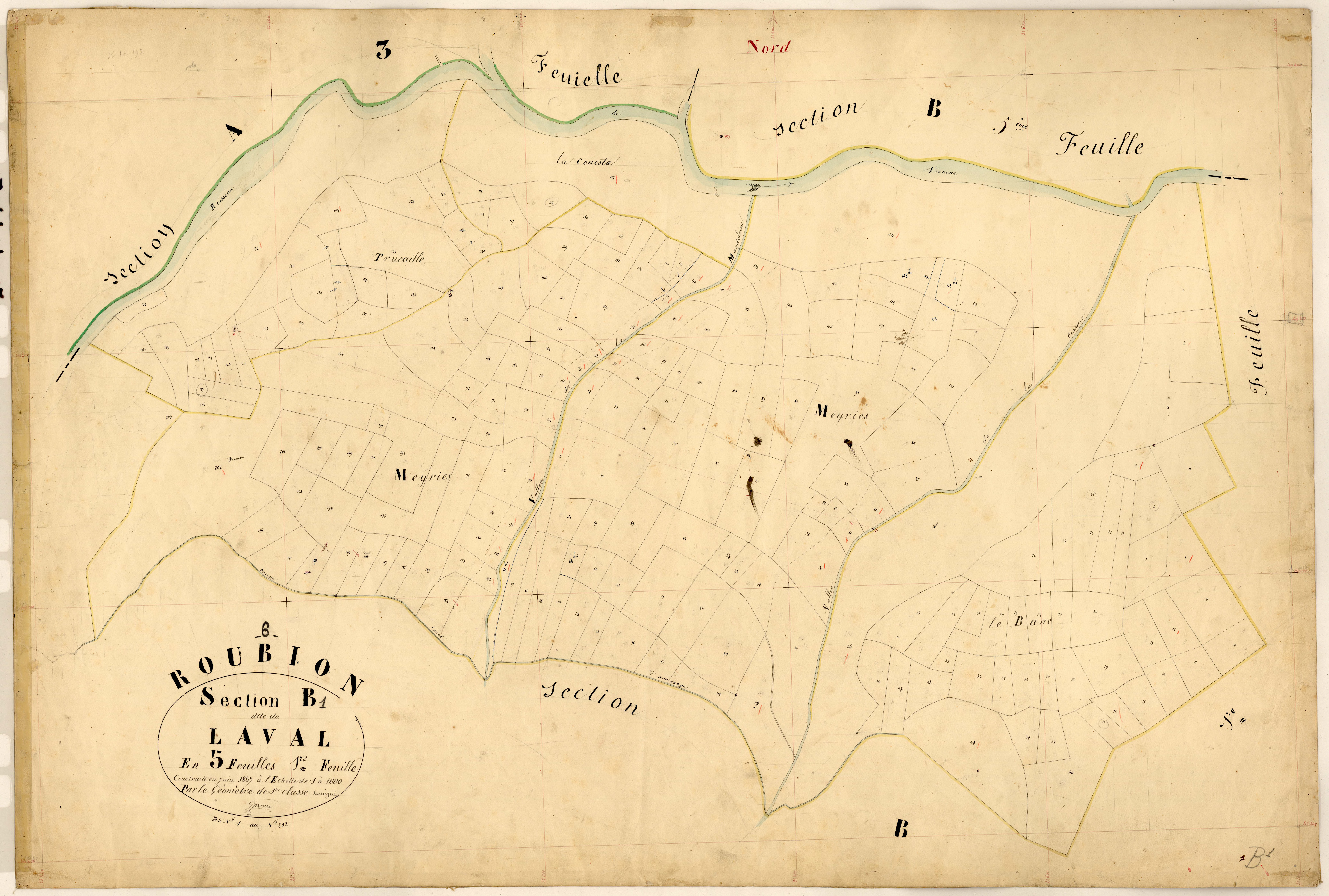 Laval. - Plan de section, B1