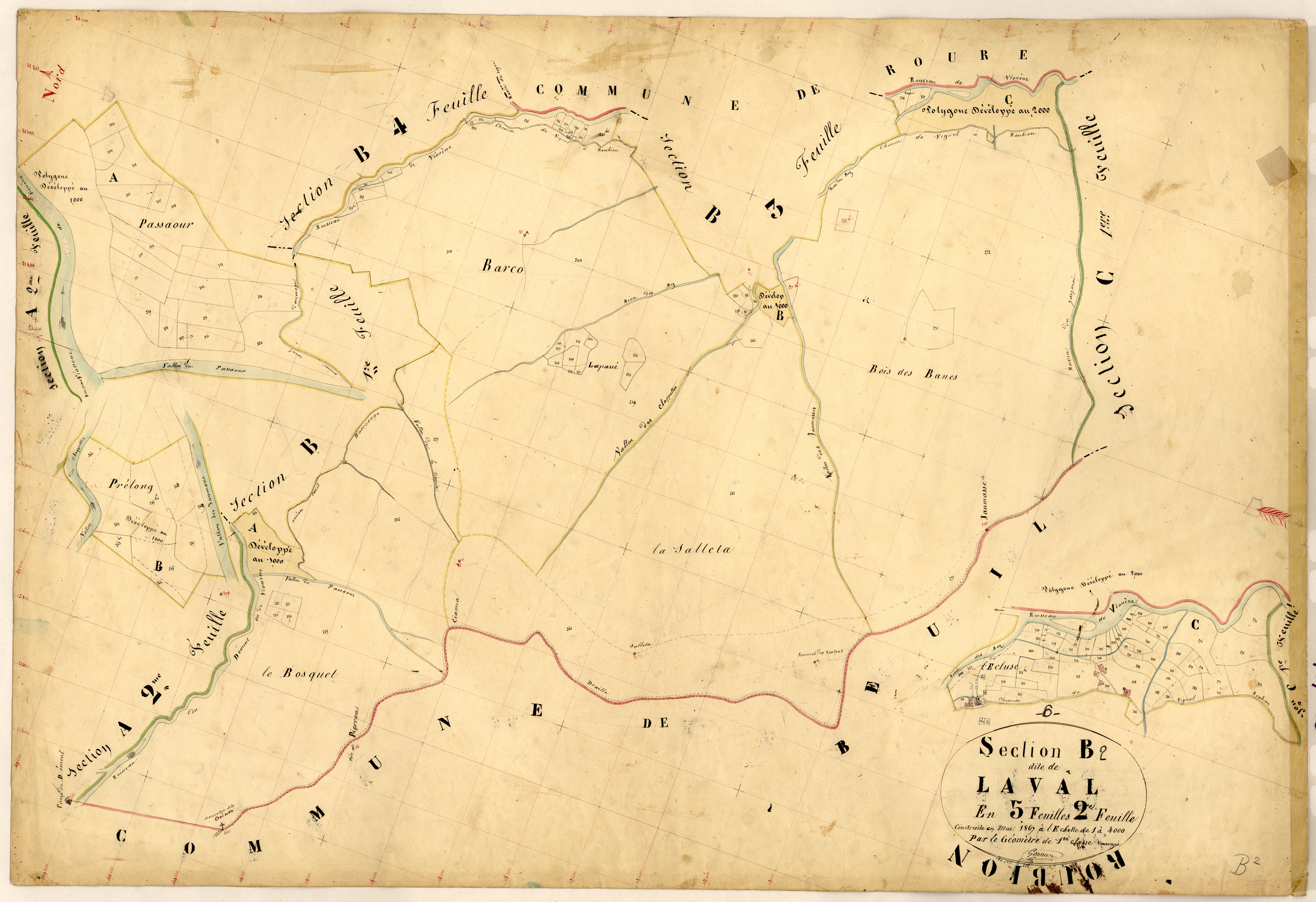 Laval. - Plan de section, B2
