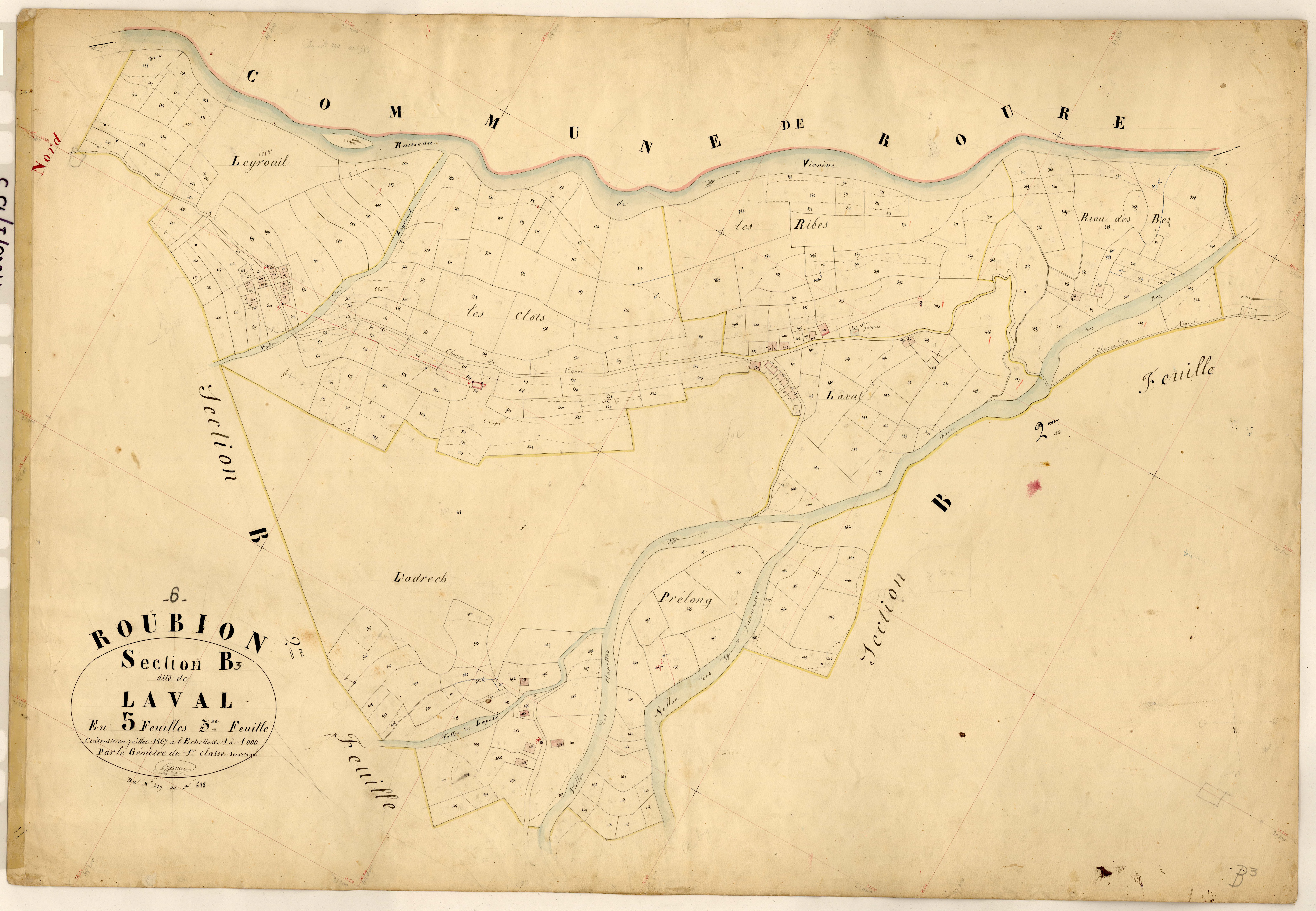 Laval. - Plan de section, B3