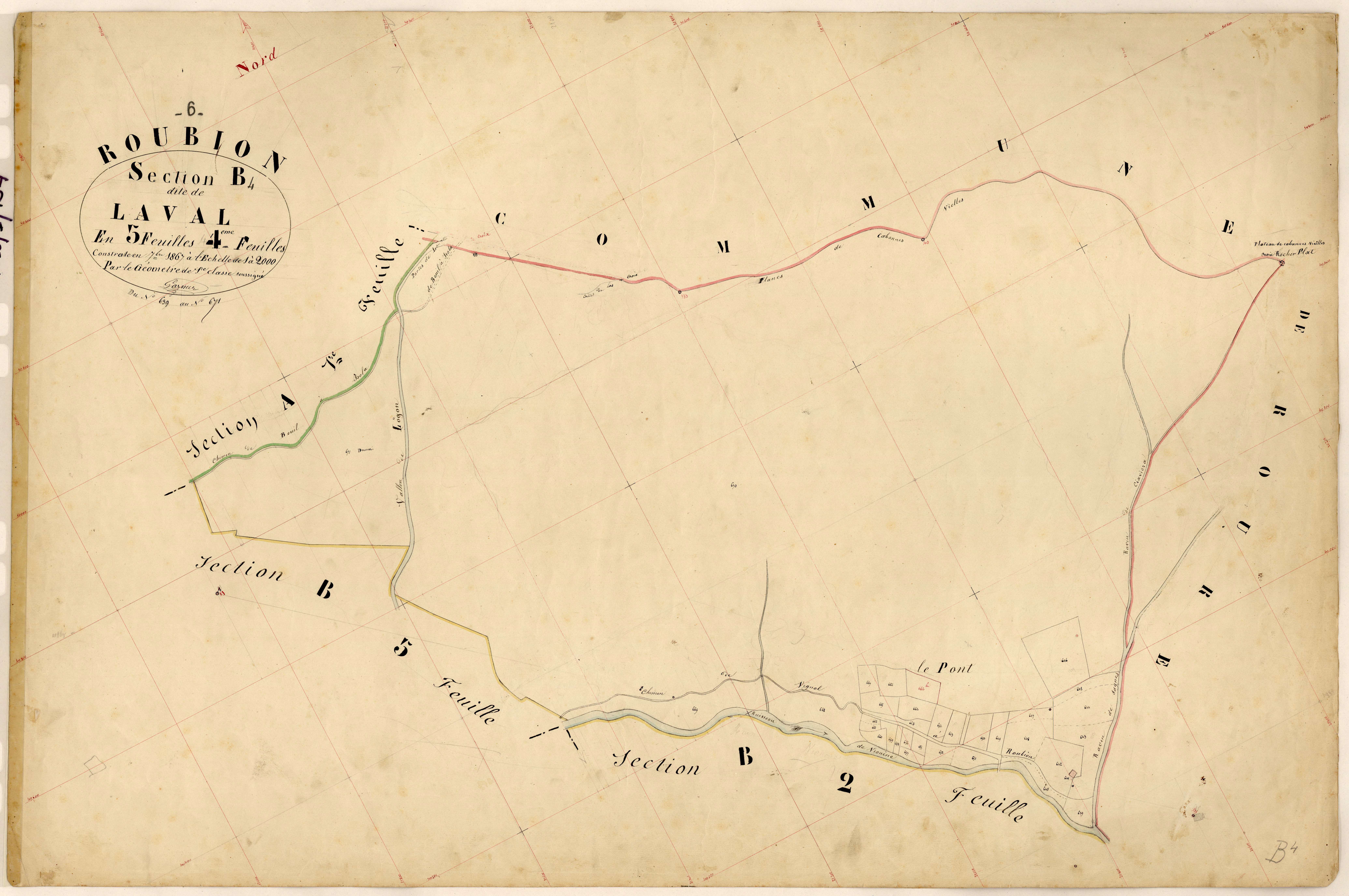 Laval. - Plan de section, B4
