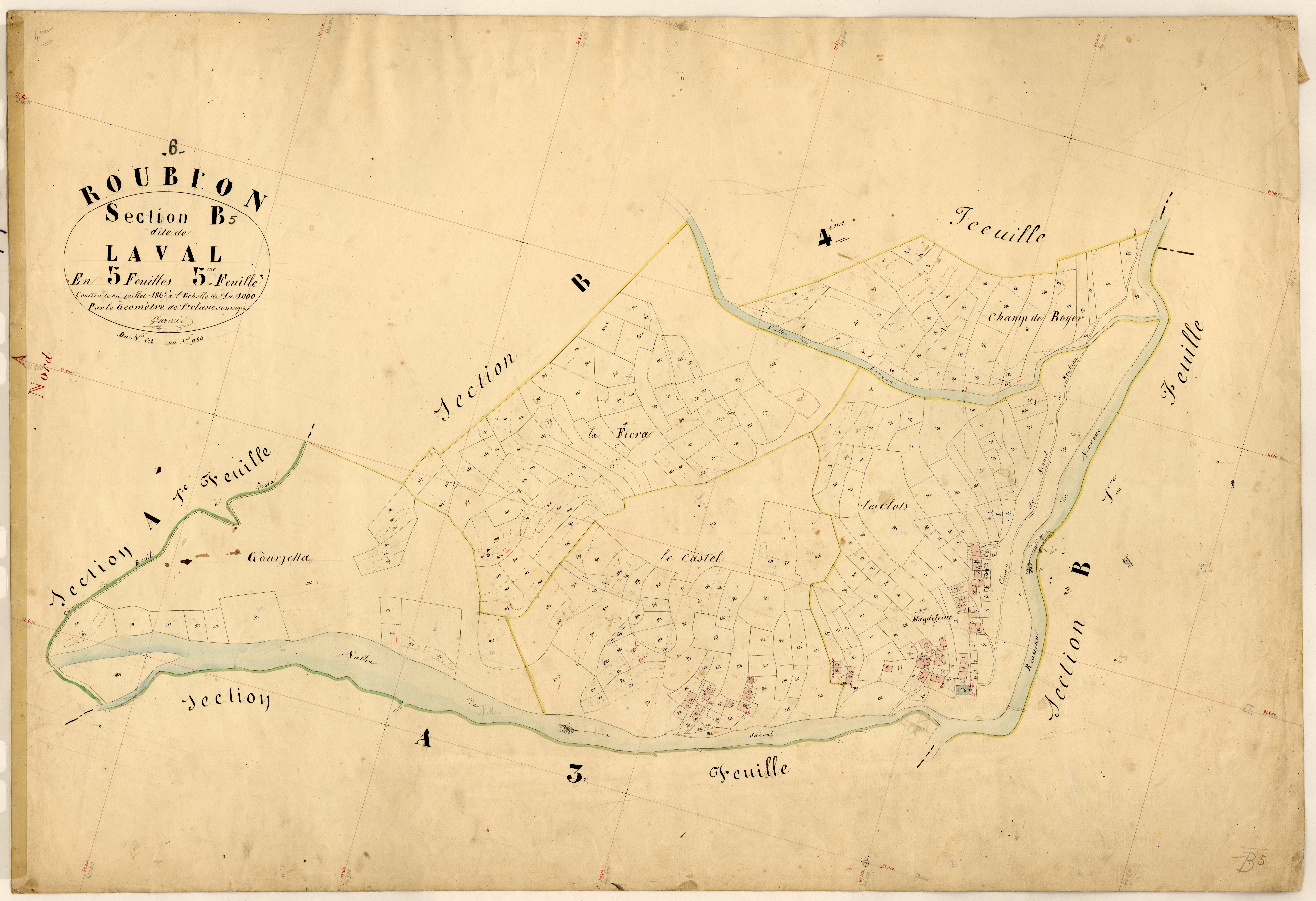 Laval. - Plan de section, B5
