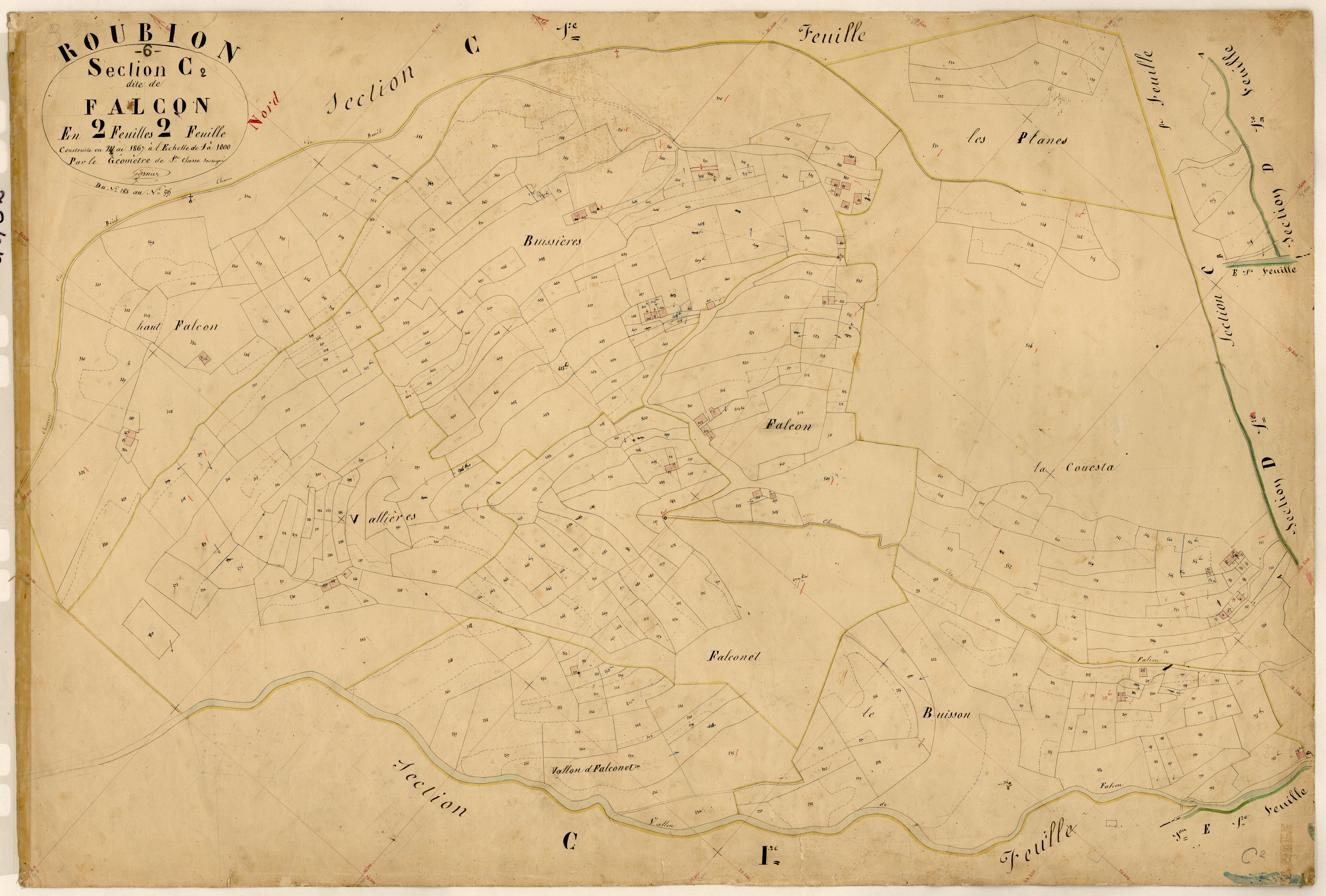 Falcon. - Plan de section, C2