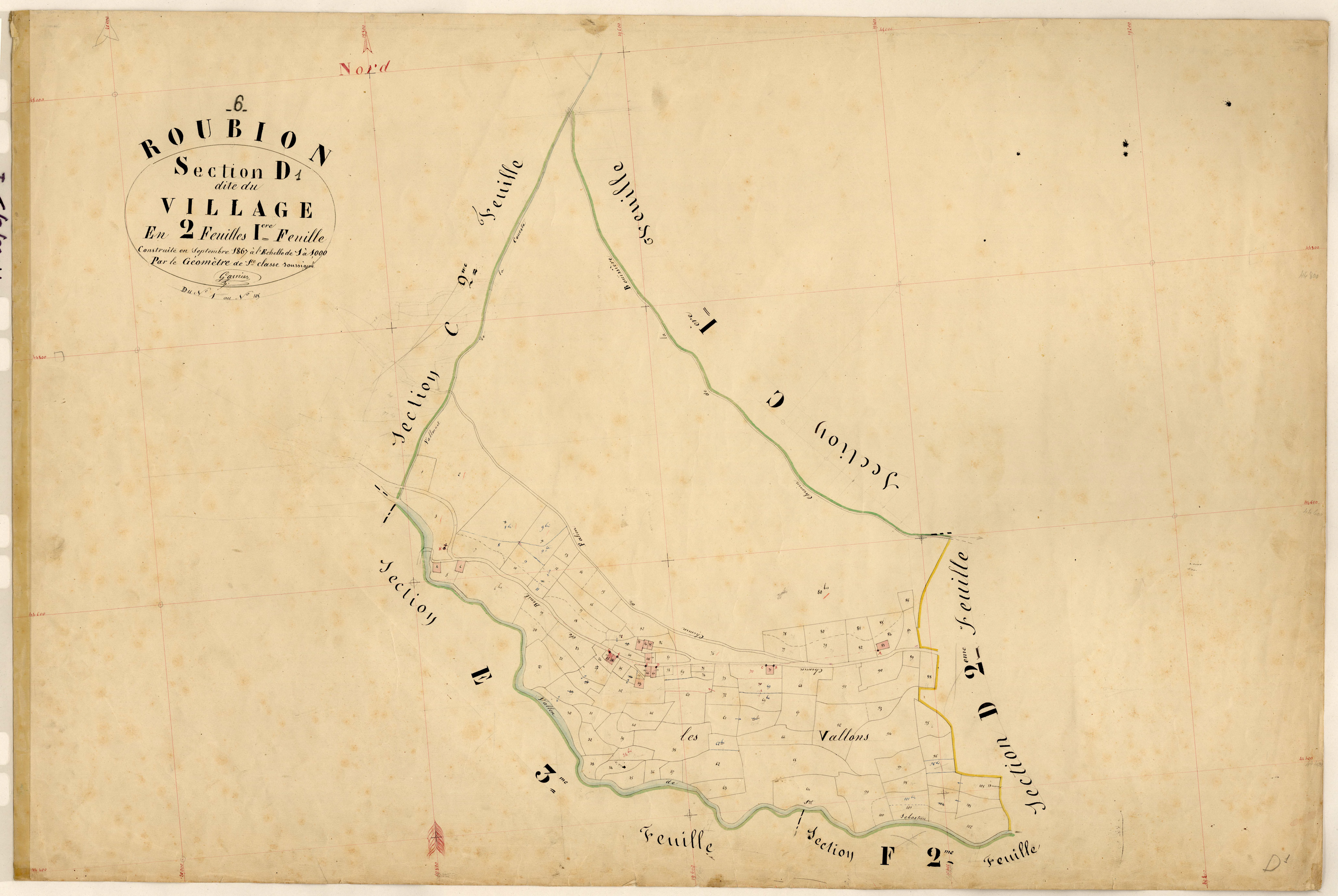 Le Village. - Plan de section, D1