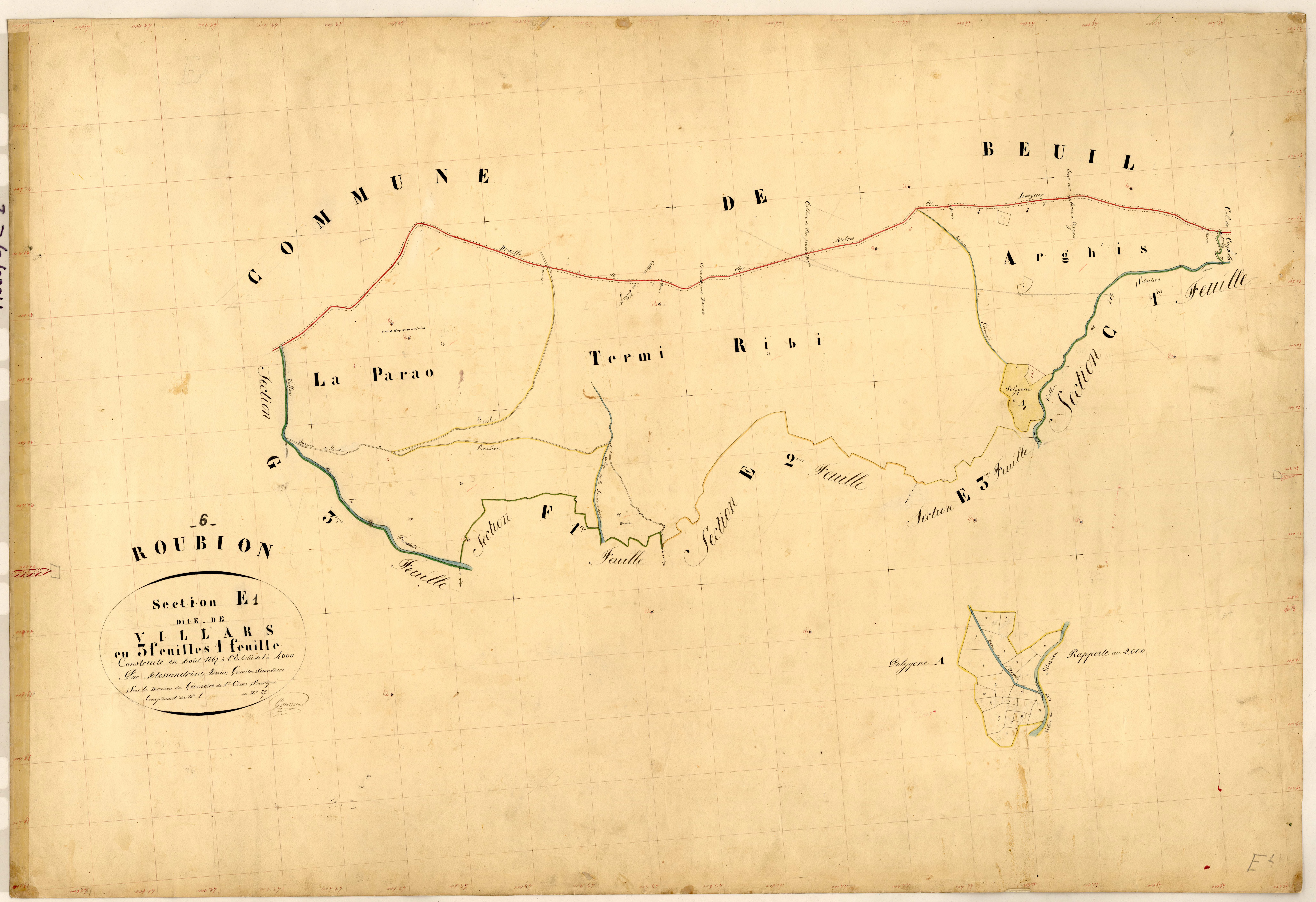 Villars. - Plan de section, E1