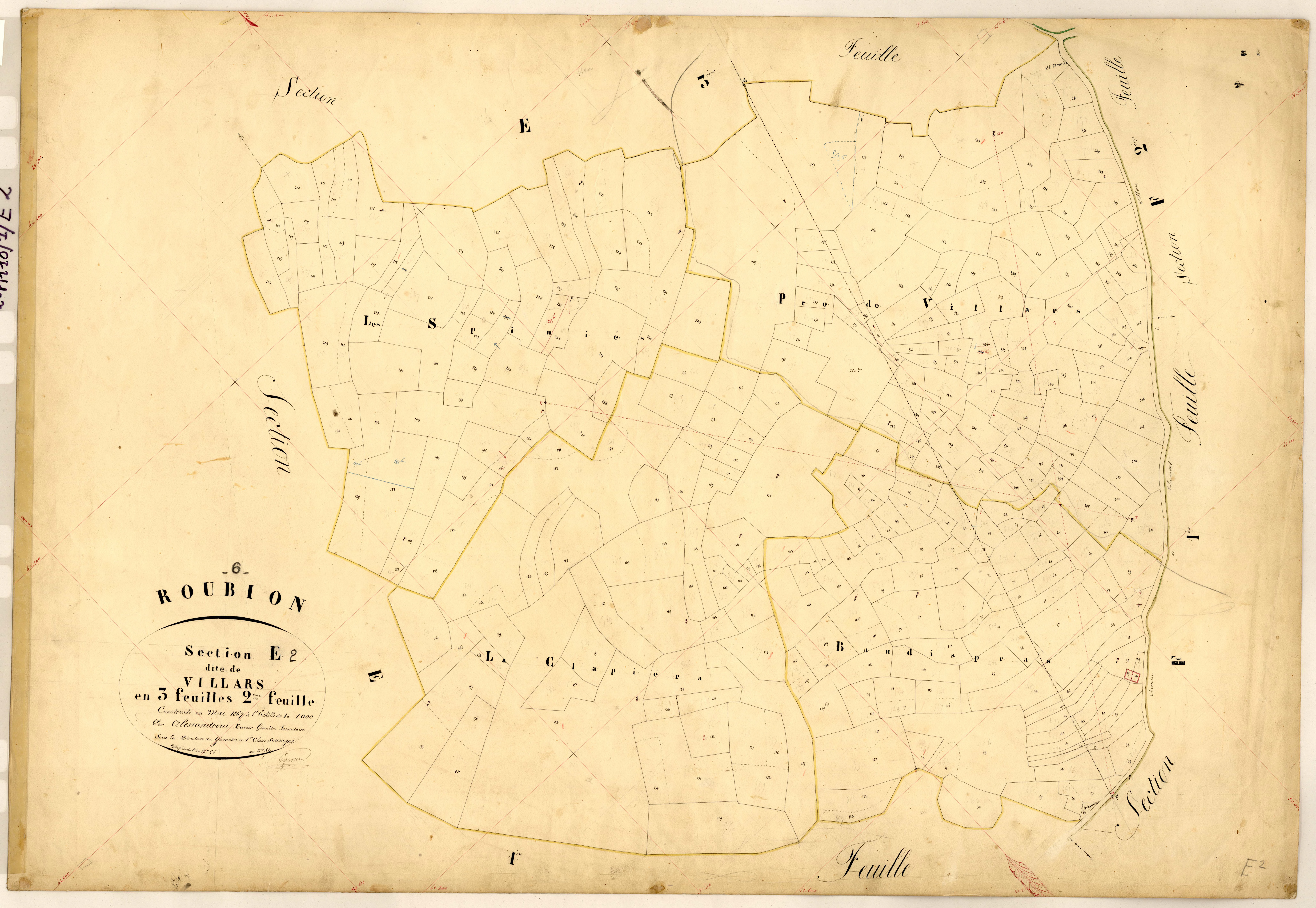Villars. - Plan de section, E2
