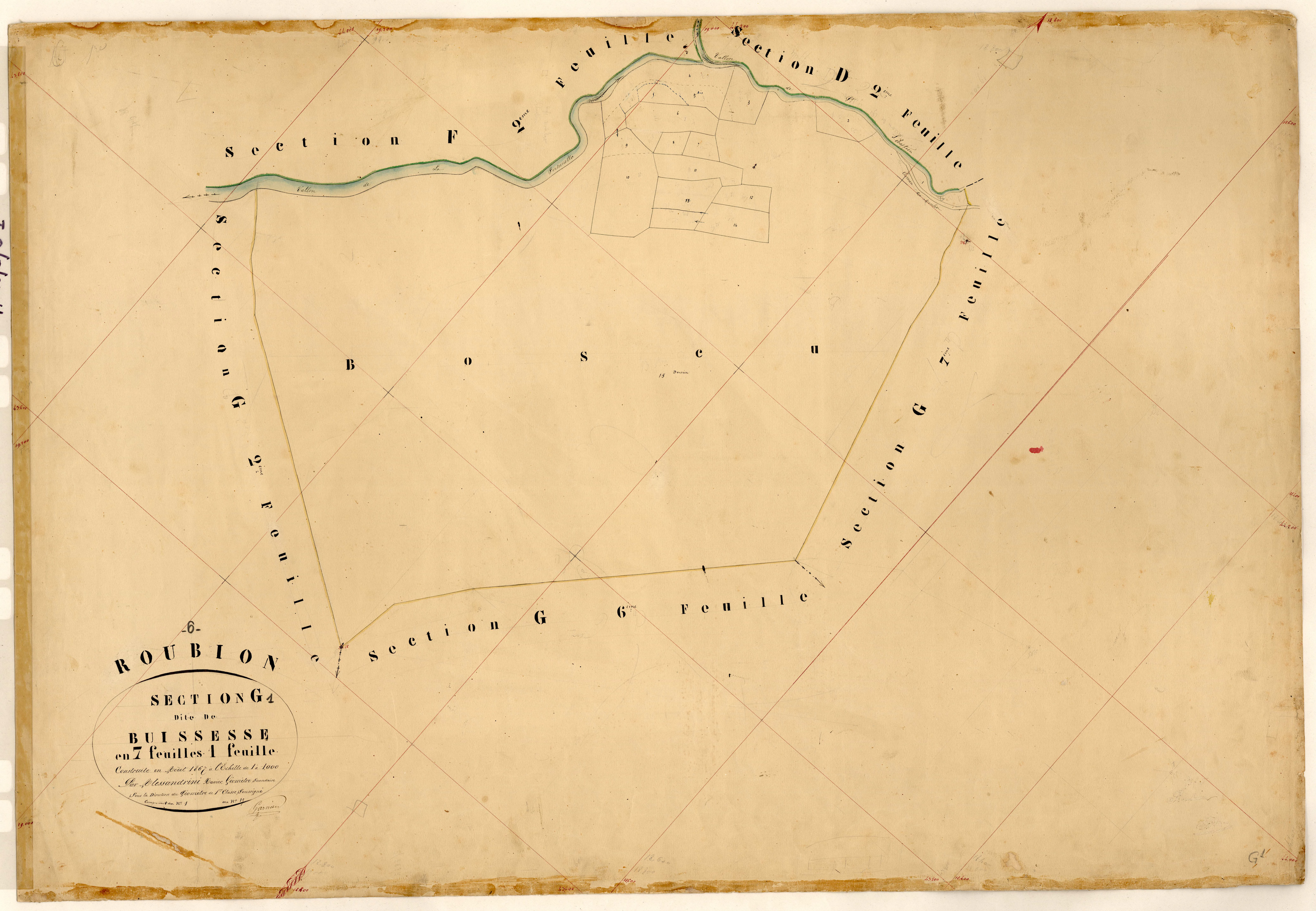 Buissesse. - Plan de section, G1