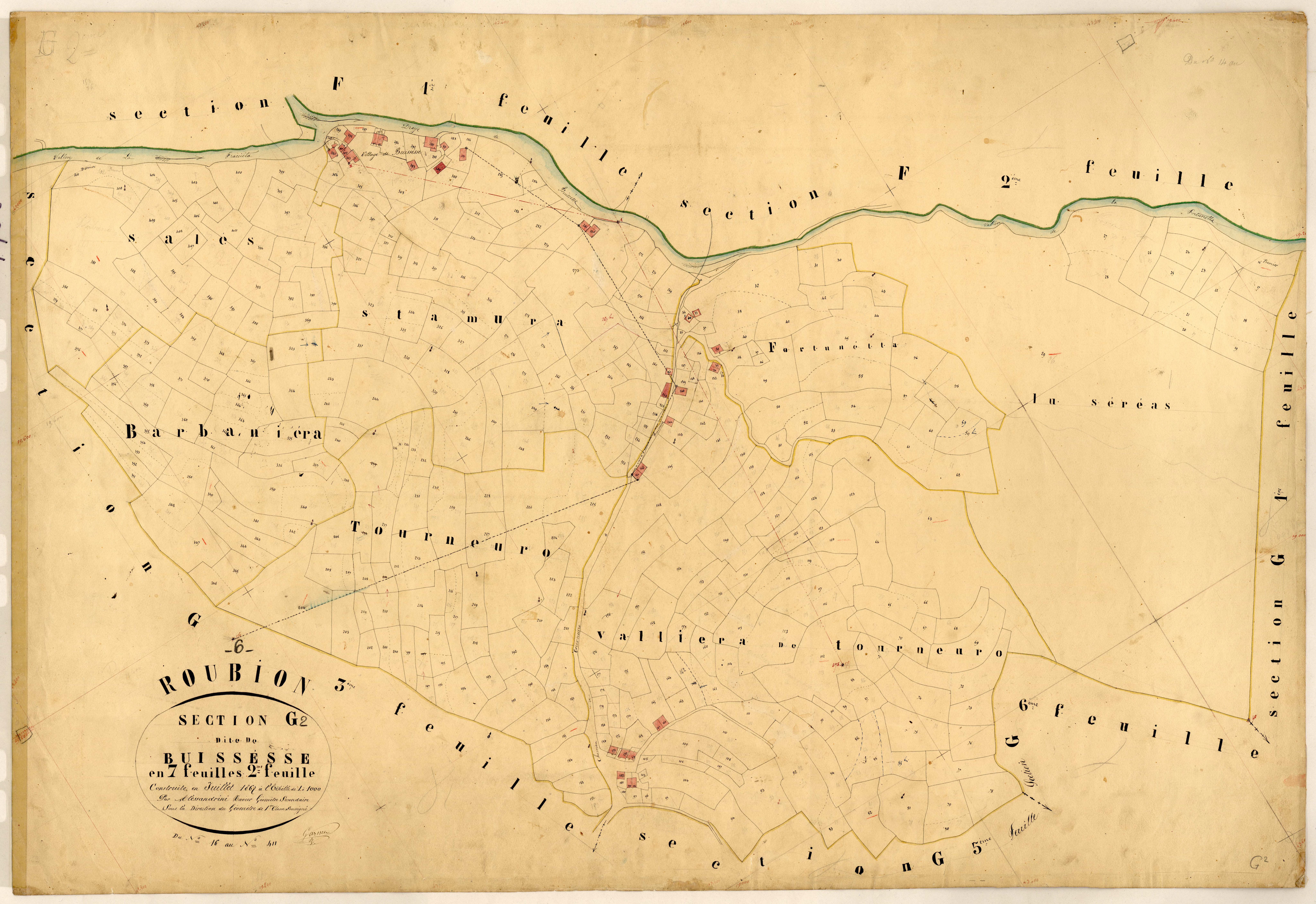 Buissesse. - Plan de section, G2
