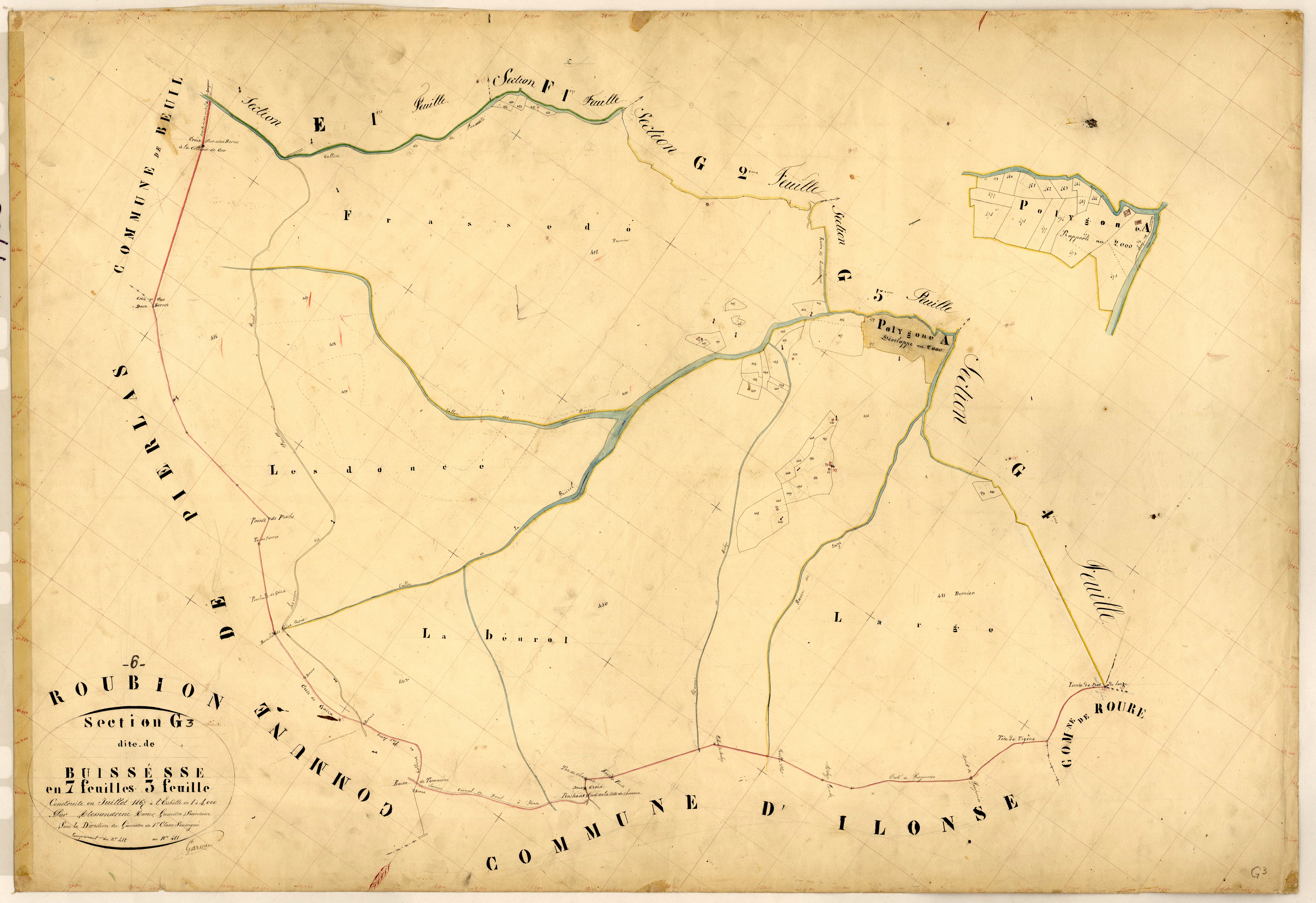 Buissesse. - Plan de section, G3