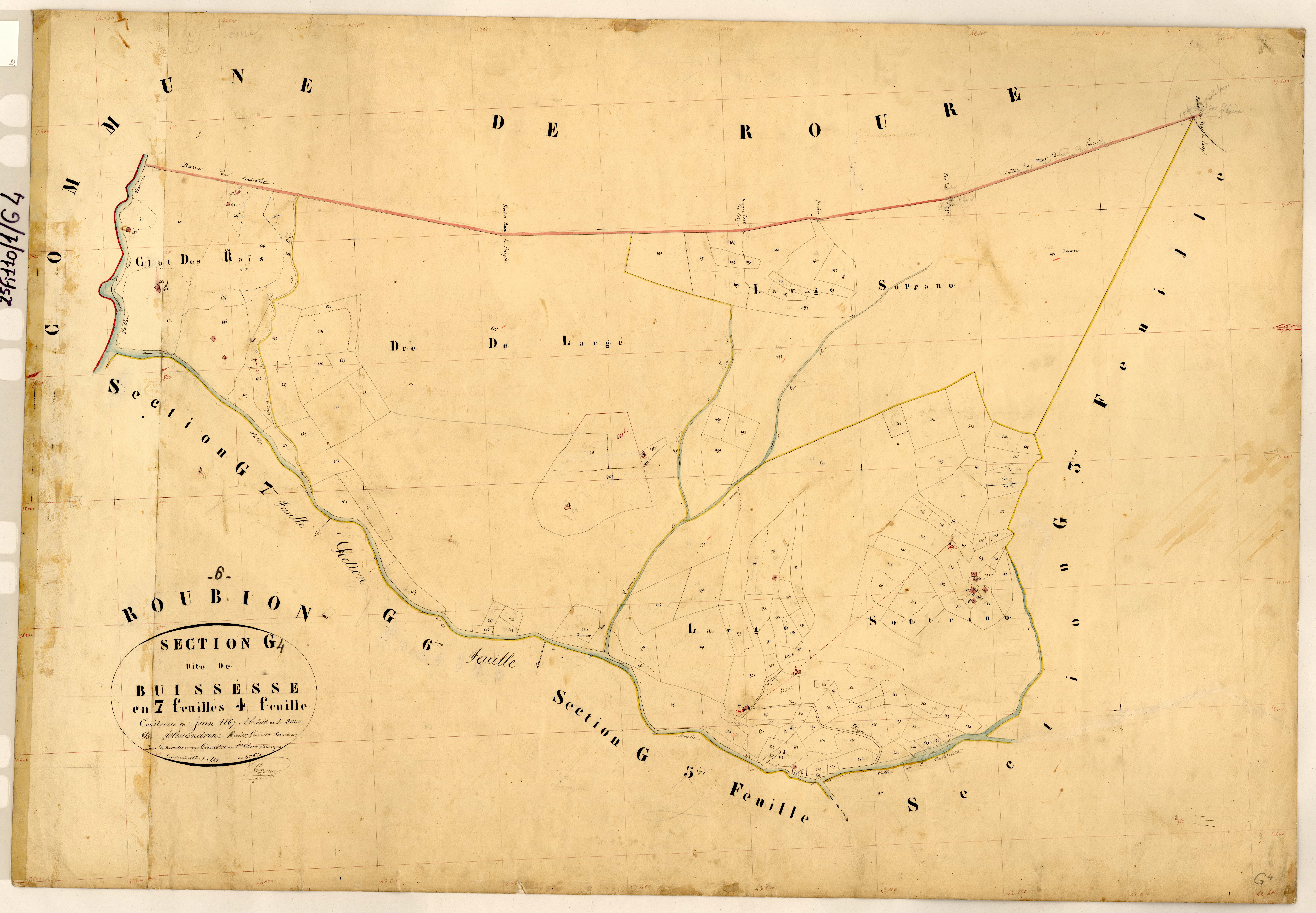 Buissesse. - Plan de section, G4
