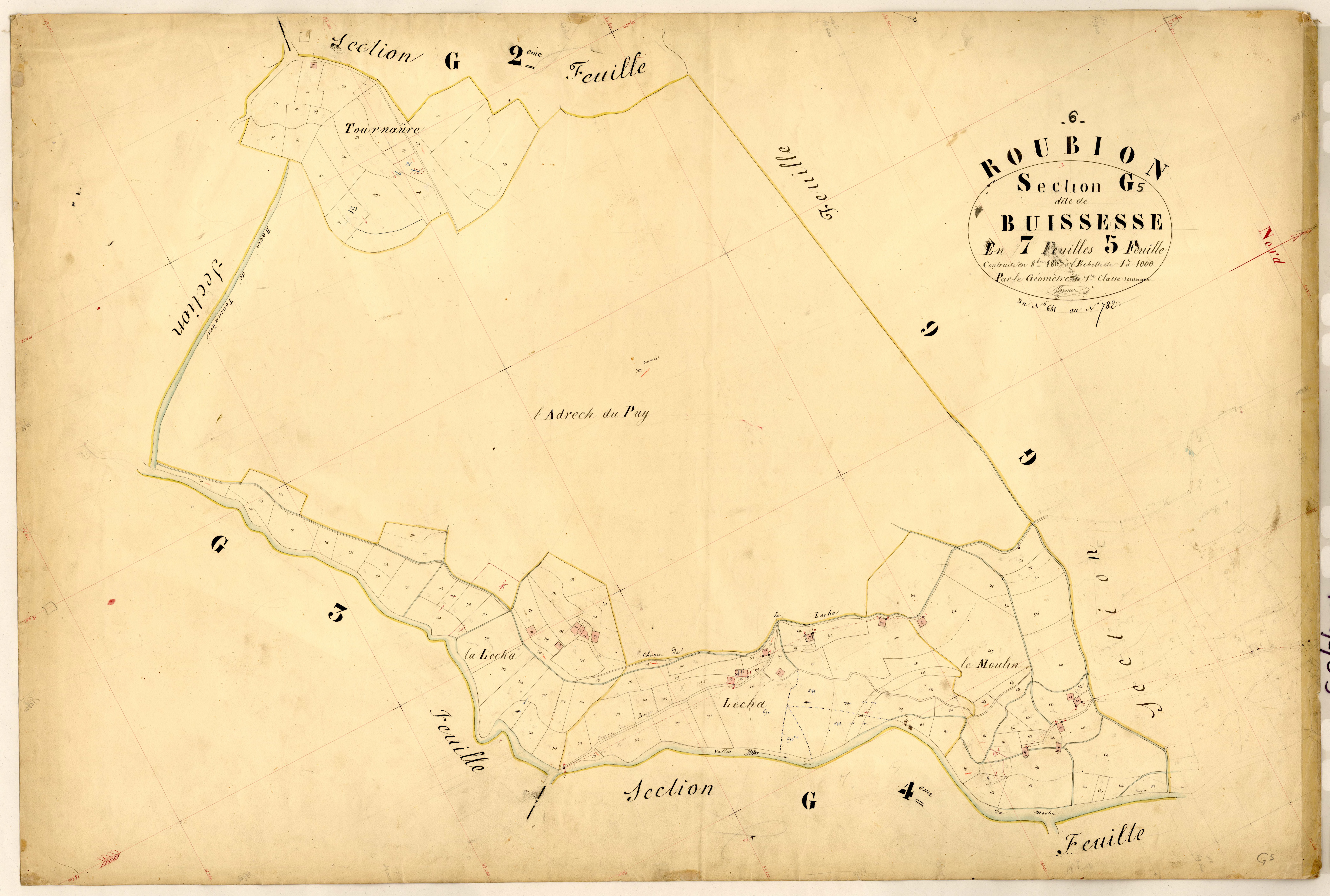 Buissesse. - Plan de section, G5