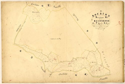 Buissesse. - Plan de section, G5