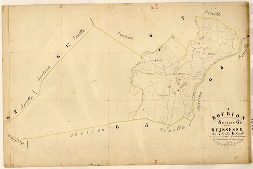 Buissesse. - Plan de section, G6