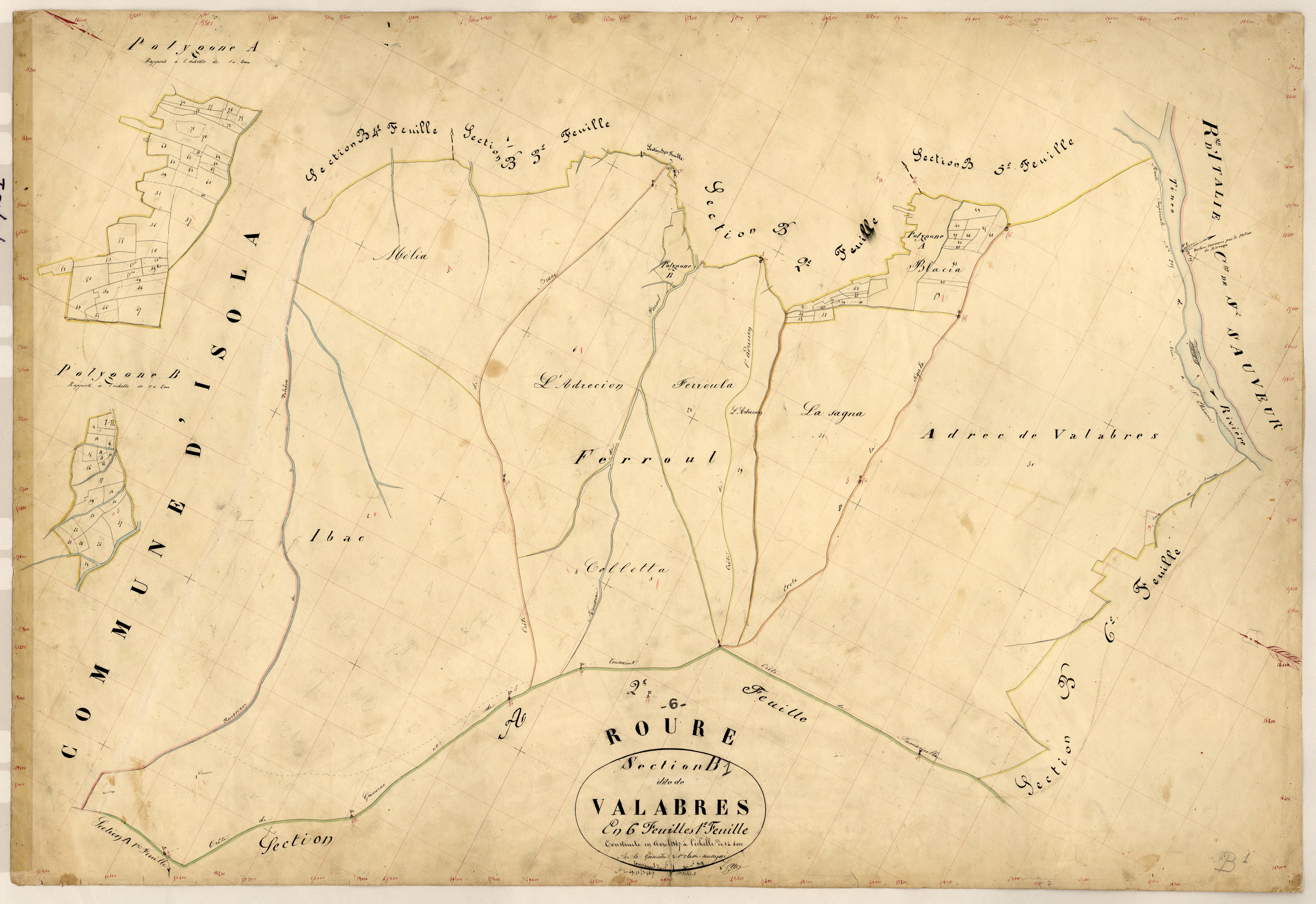 Valabres. - Plan de section, B1