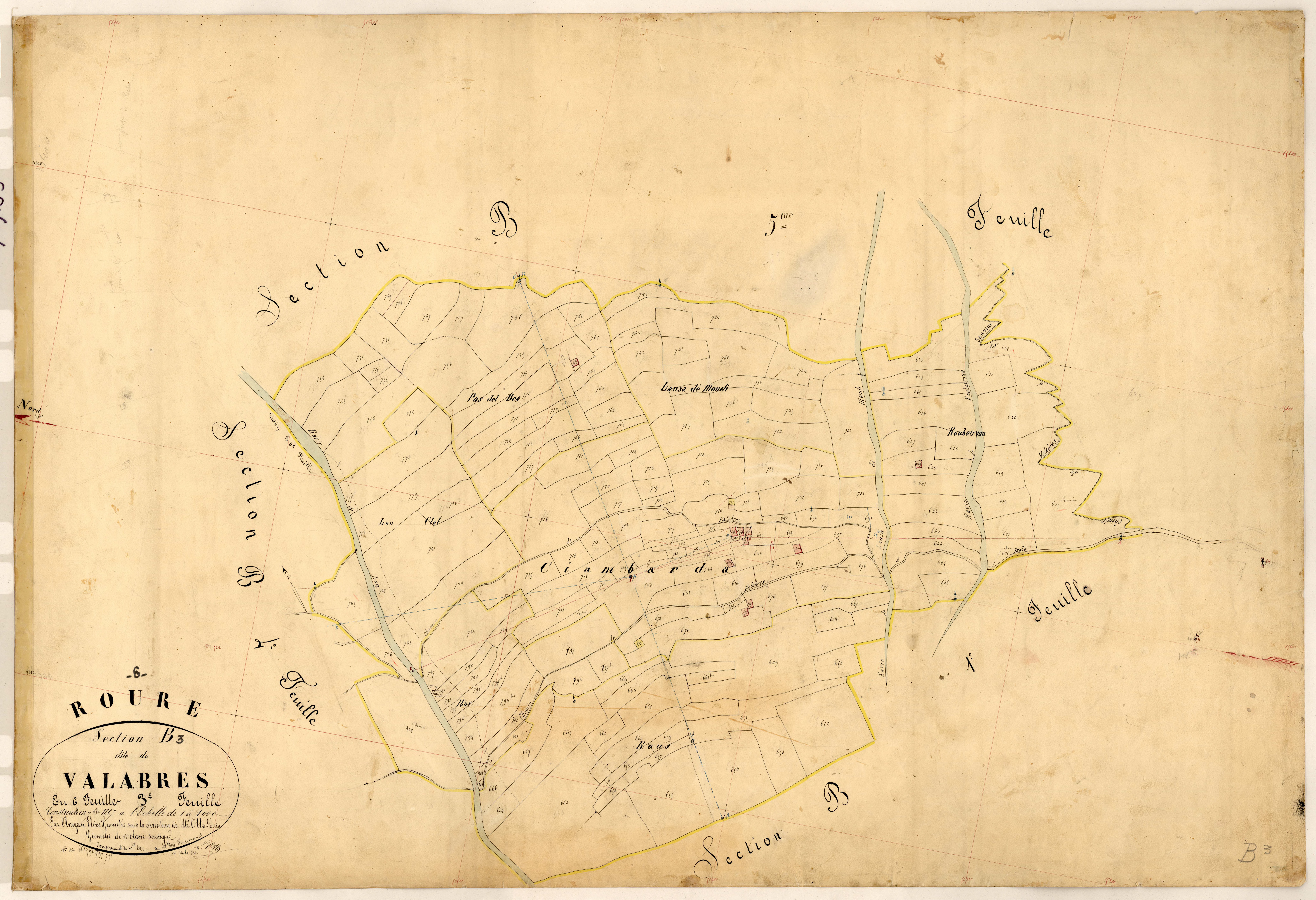 Valabres. - Plan de section, B3