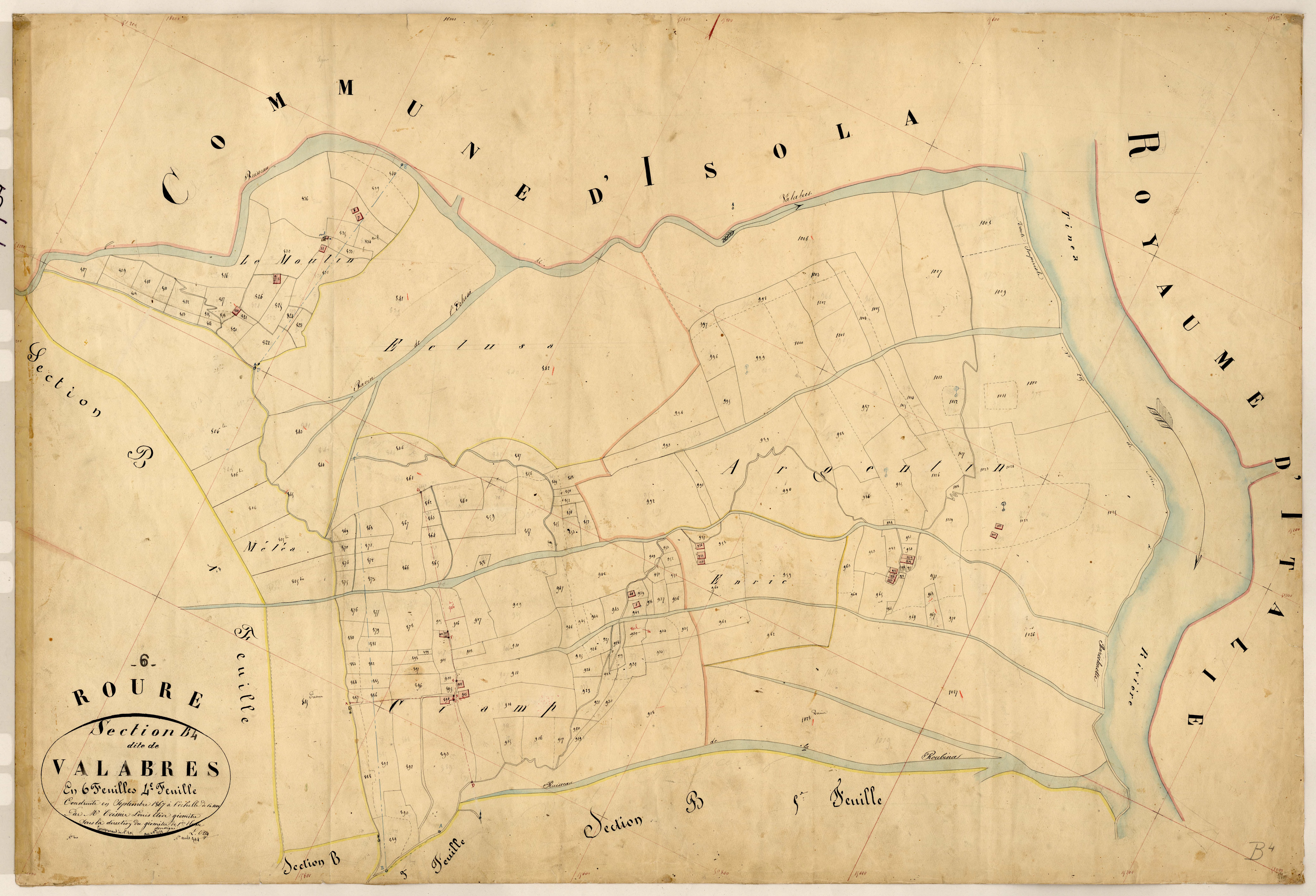 Valabres. - Plan de section, B4