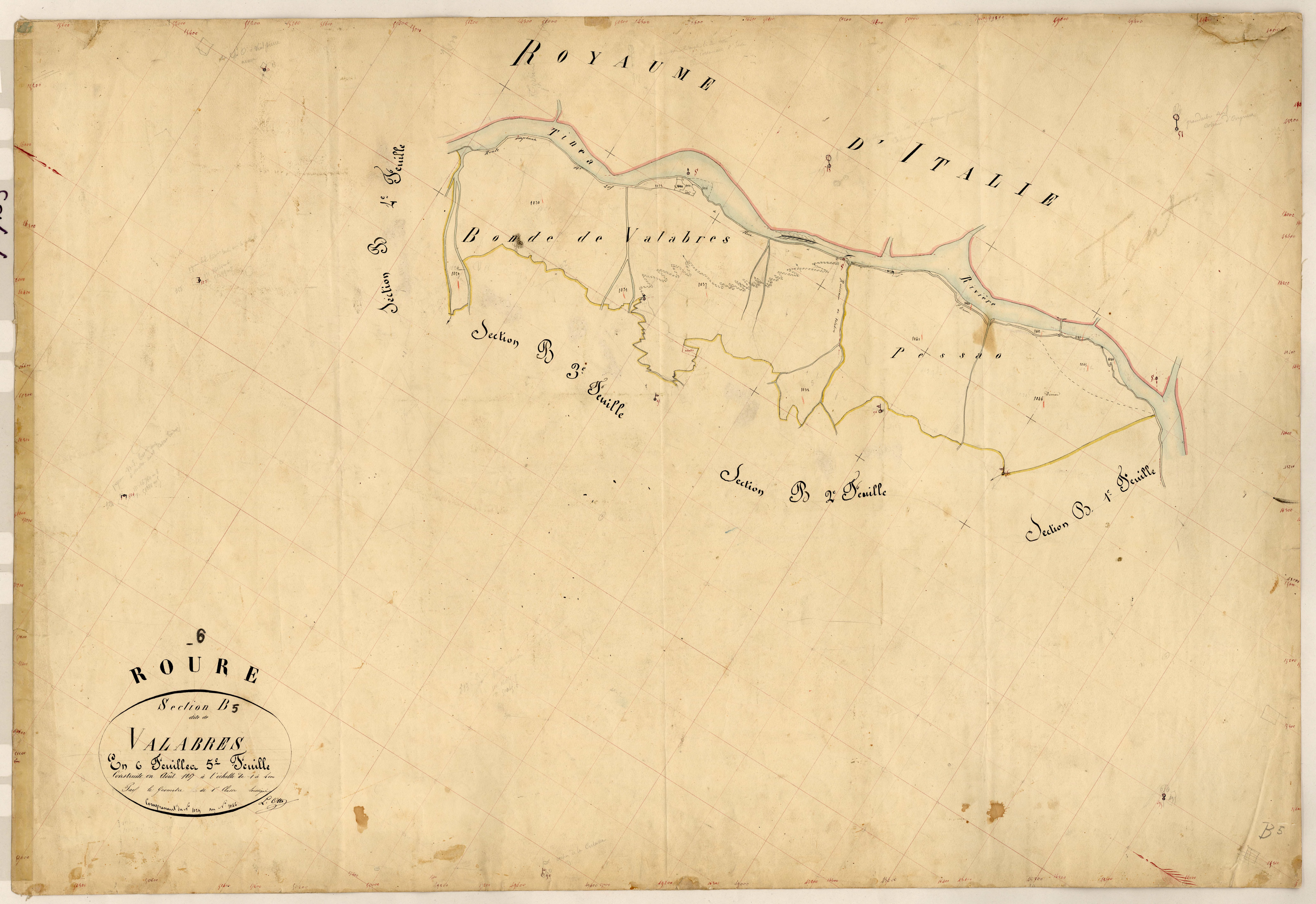 Valabres. - Plan de section, B5