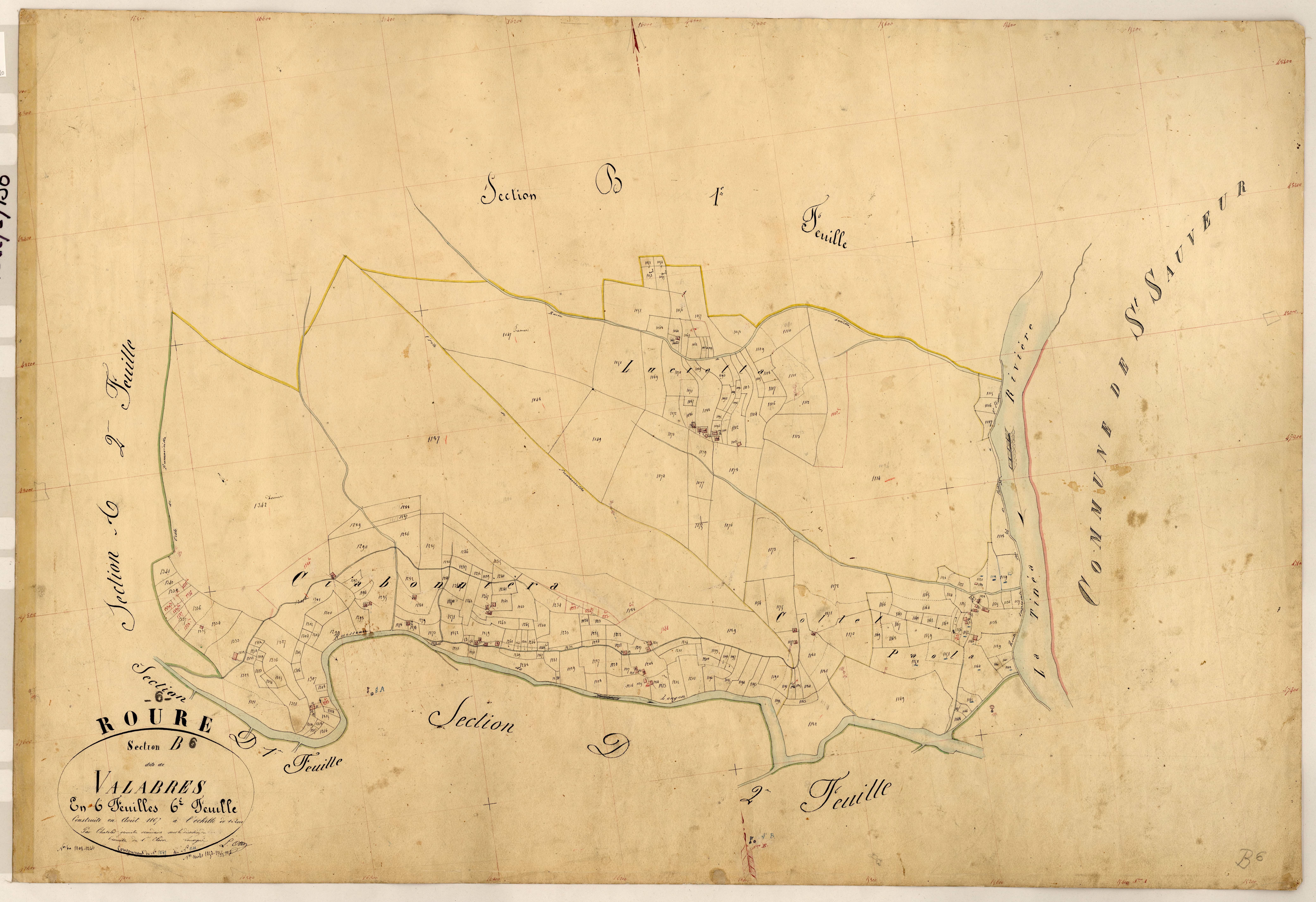 Valabres. - Plan de section, B6