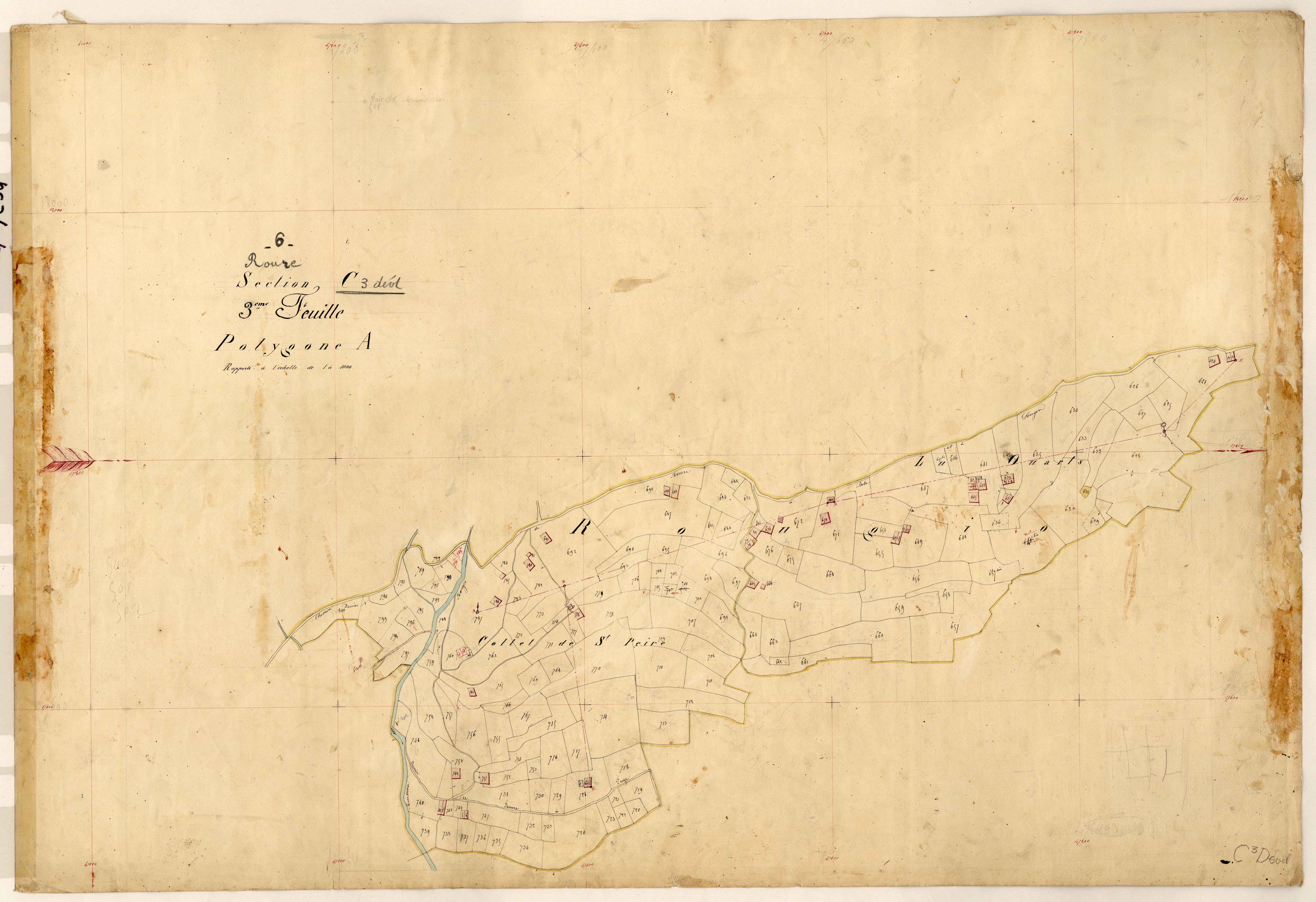 Puge (développement). - Plan de section, C3(d)