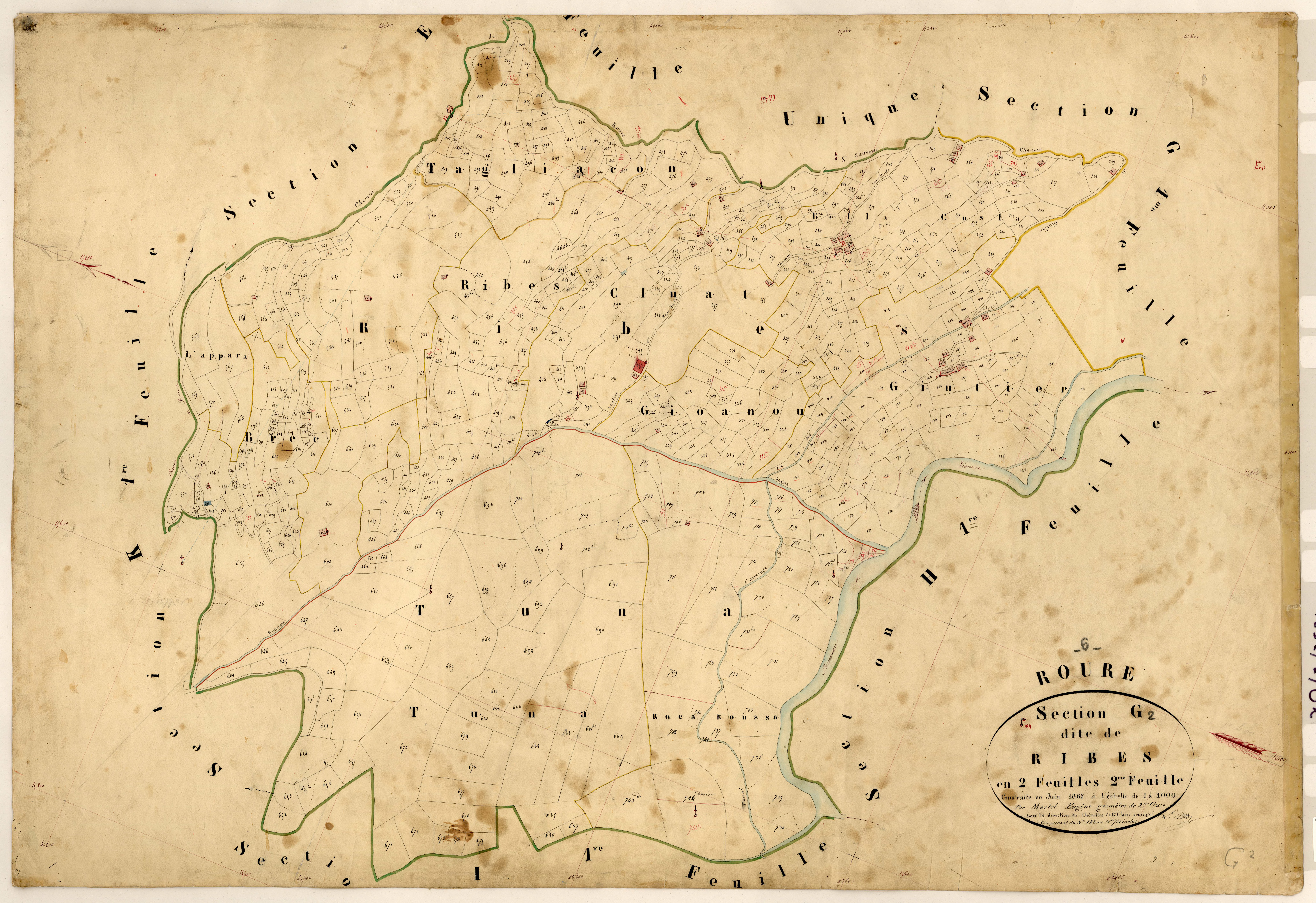 Ribes. - Plan de section, G2