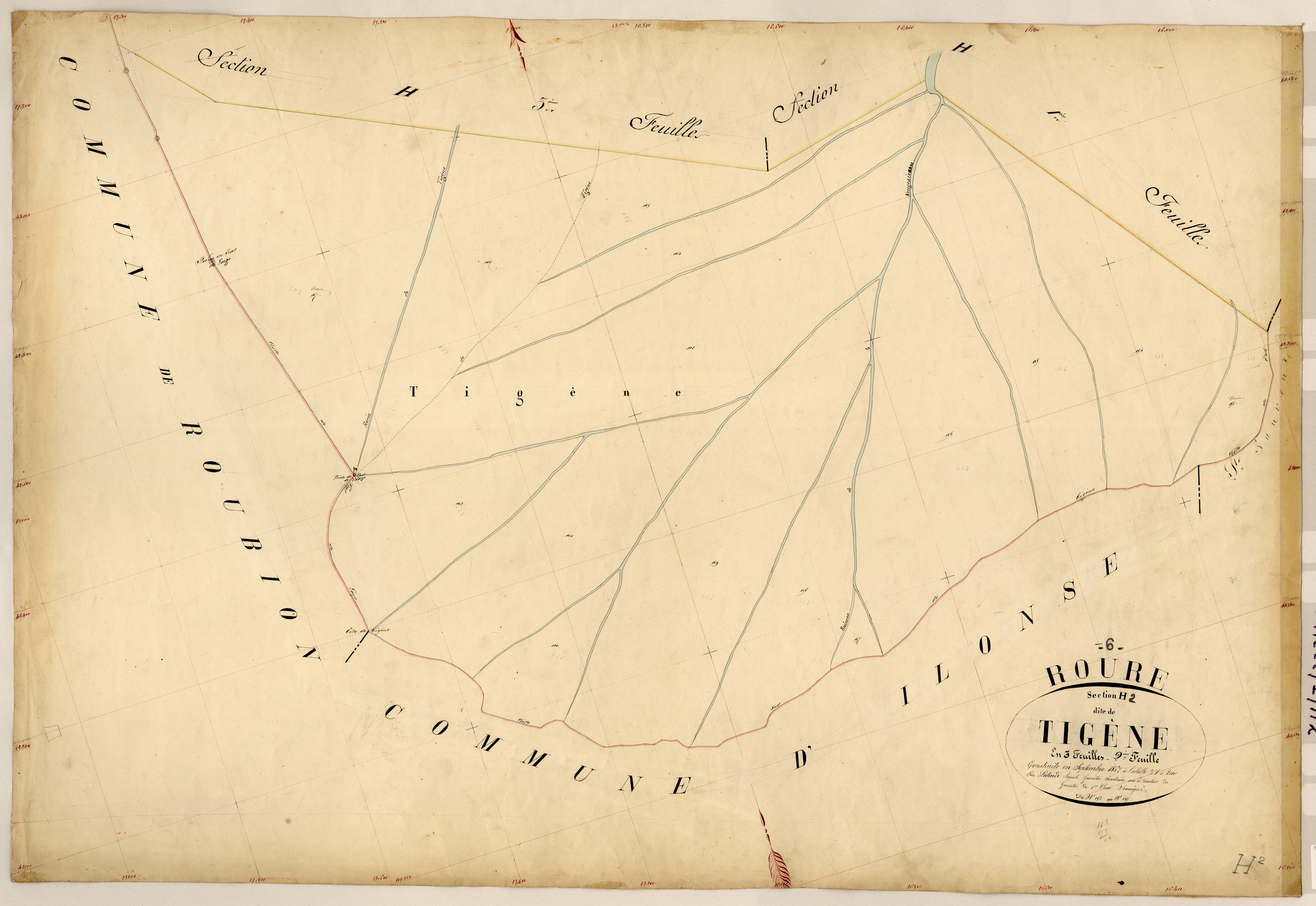 Tigène. - Plan de section, H2