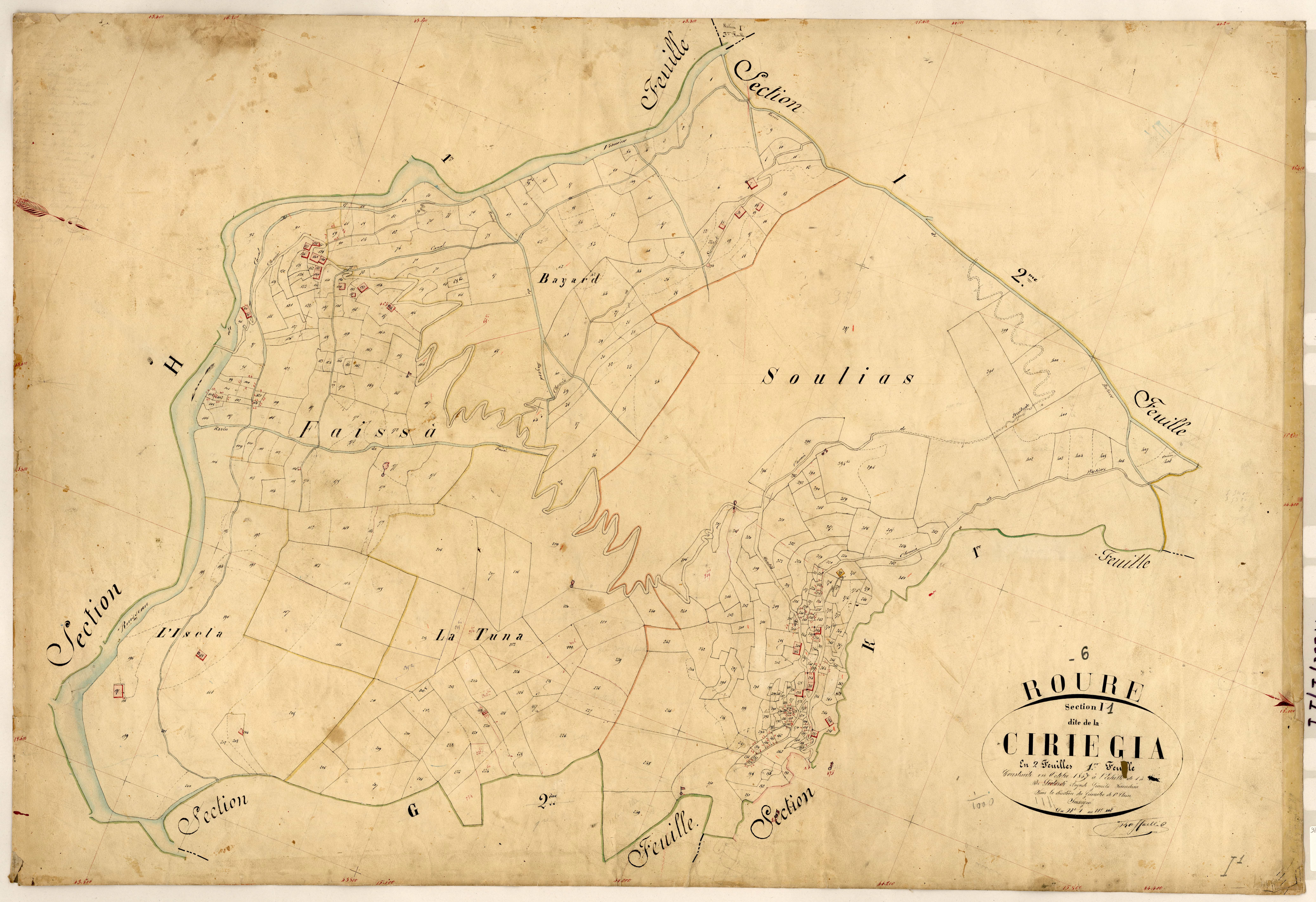 La Ciriegia. - Plan de section, I1
