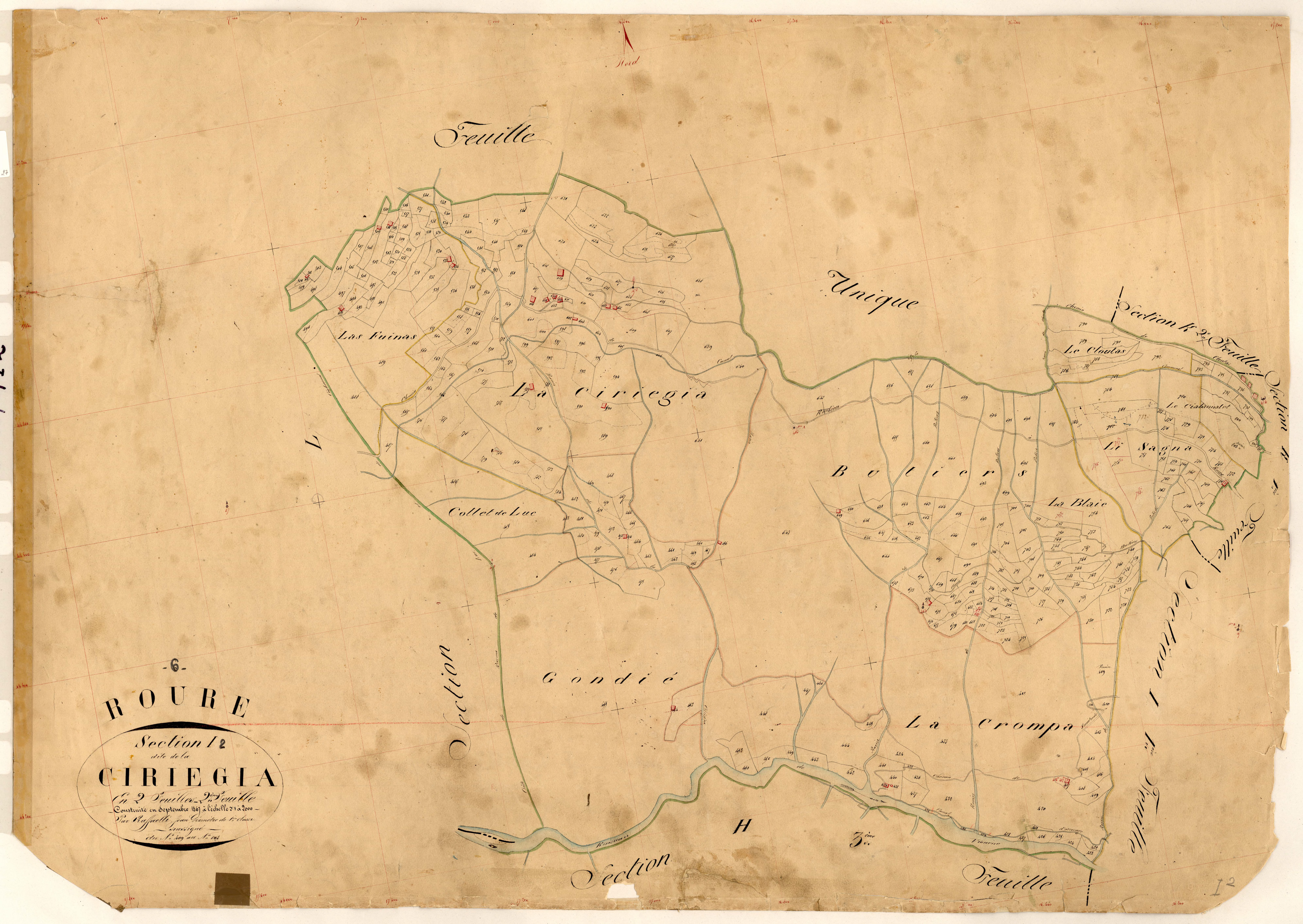 La Ciriegia. - Plan de section, I2