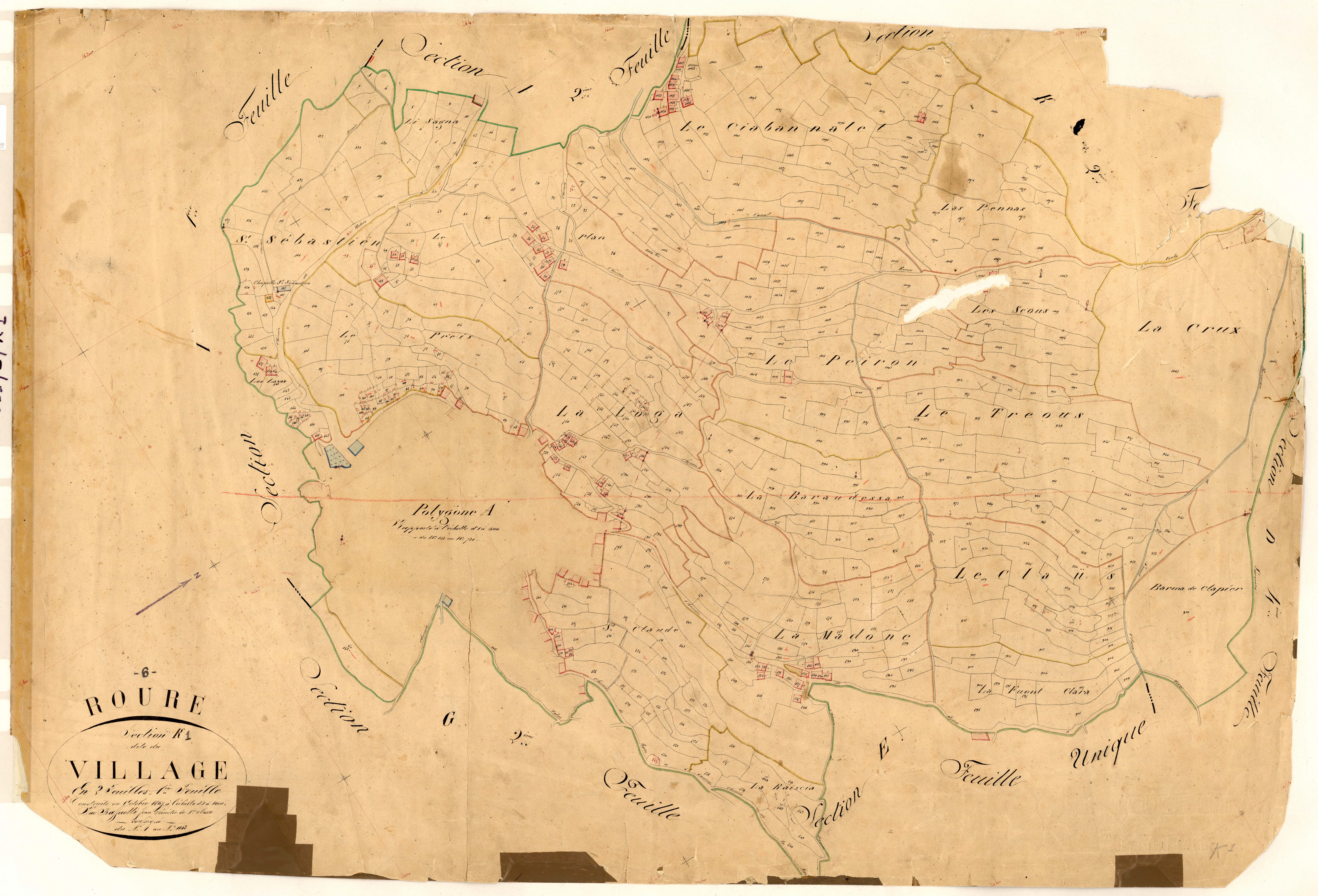 Le Village. - Plan de section, K1