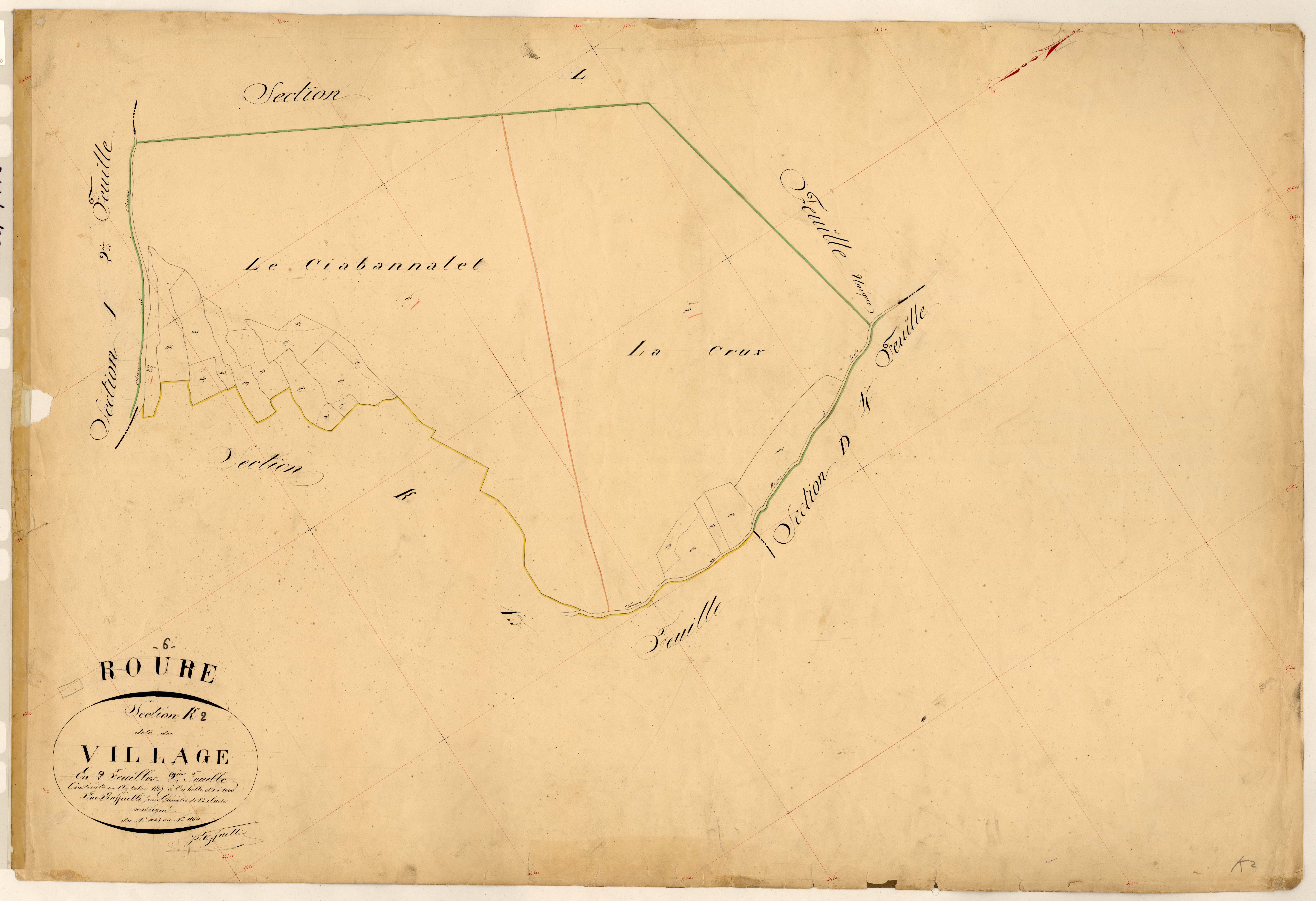 Le Village. - Plan de section, K2